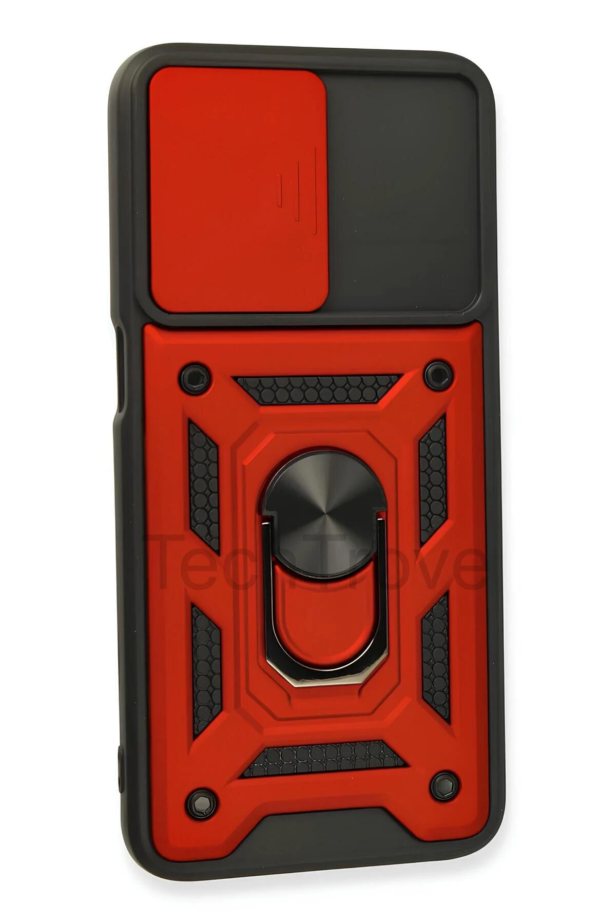 Realme 8 Kılıf Sürgülü Kamera Korumalı Yüzüklü Stand Olabilen Magnetic Tpu Tank Kapak