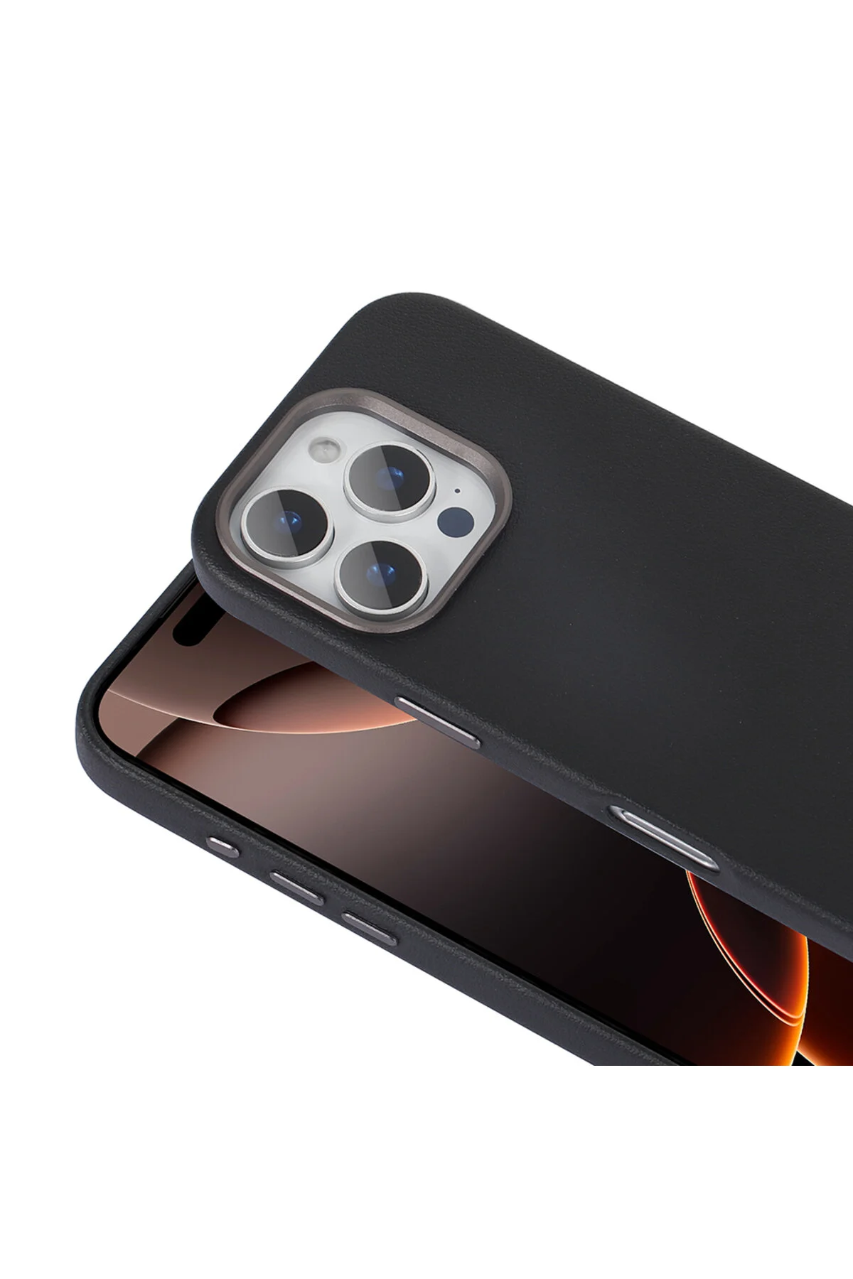 Apple iPhone 16 Pro Kılıf Magsafe Şarj Özellikli PU Deri A+ Kalite Kapak