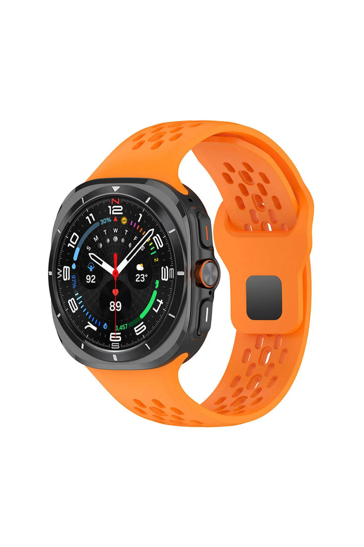 Galaxy Watch Ultra 47mm İçin Uyumlu Delikli Tasarım Silikon Kordon