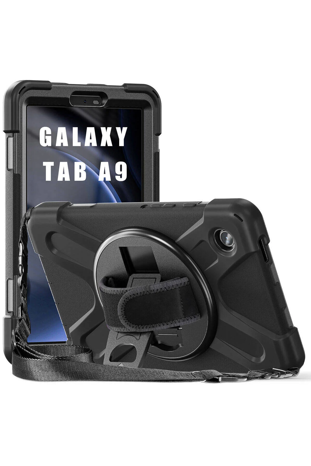 Galaxy Tab A9 Kılıf X-110 Çok Amaçlı Askılı Kullanışlı Tablet Kılıfı