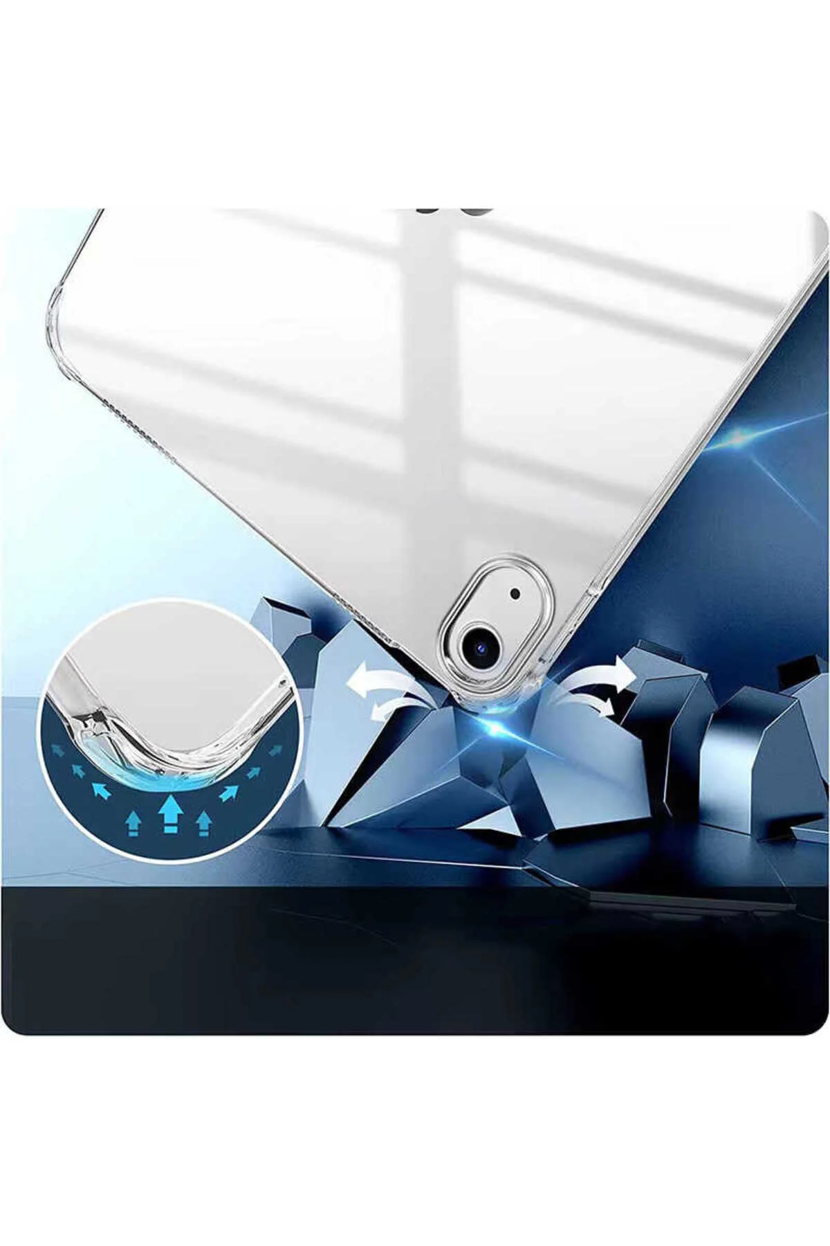 Apple iPad 10.9 2022 (10.Nesil) Kılıf  Tablet Nitro Anti Shock Silikon Kapak