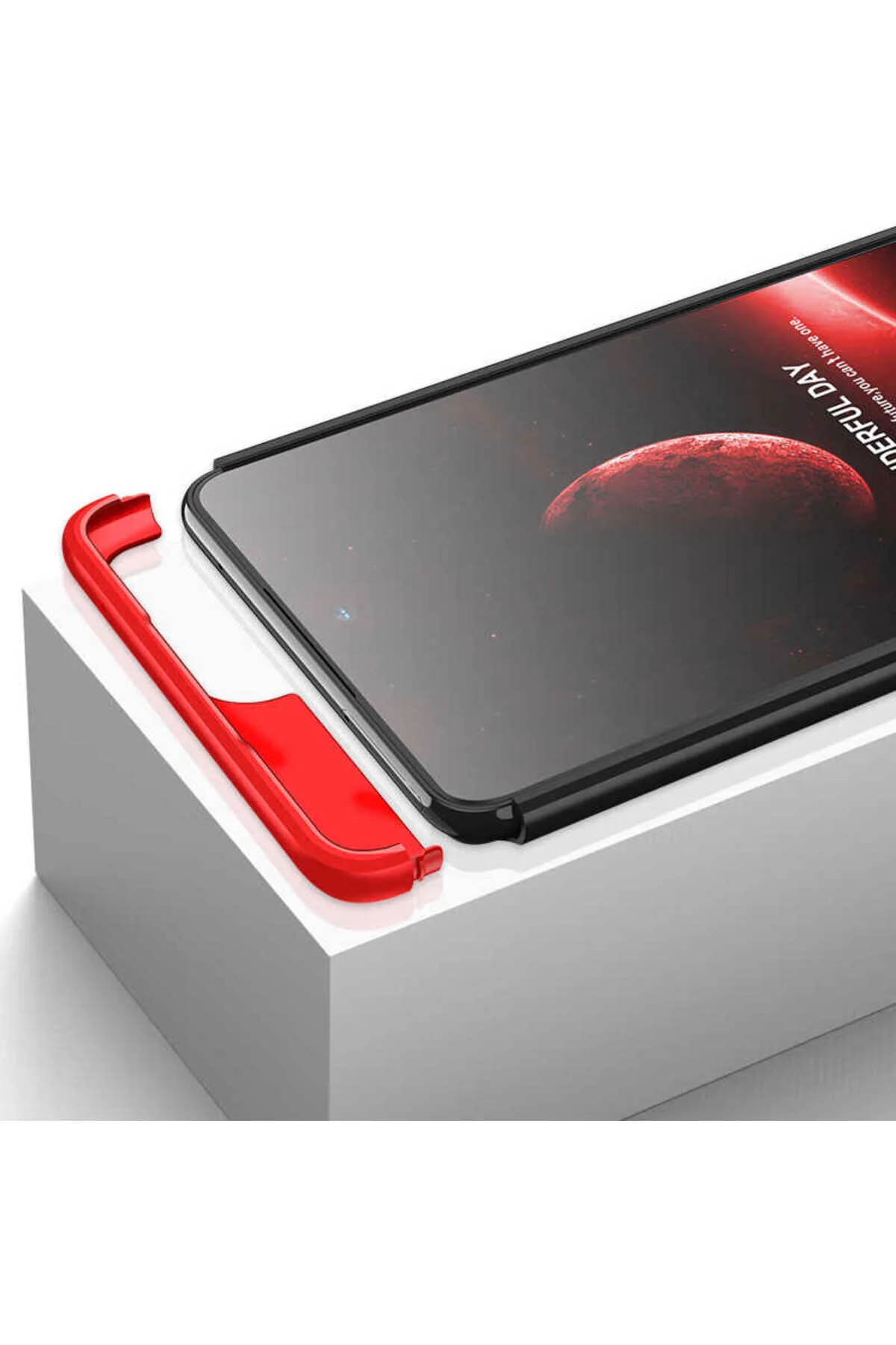 Galaxy A73 Uyumlu Kılıf 3 Parçalı Kamera Korumalı Sert Silikon Kapak