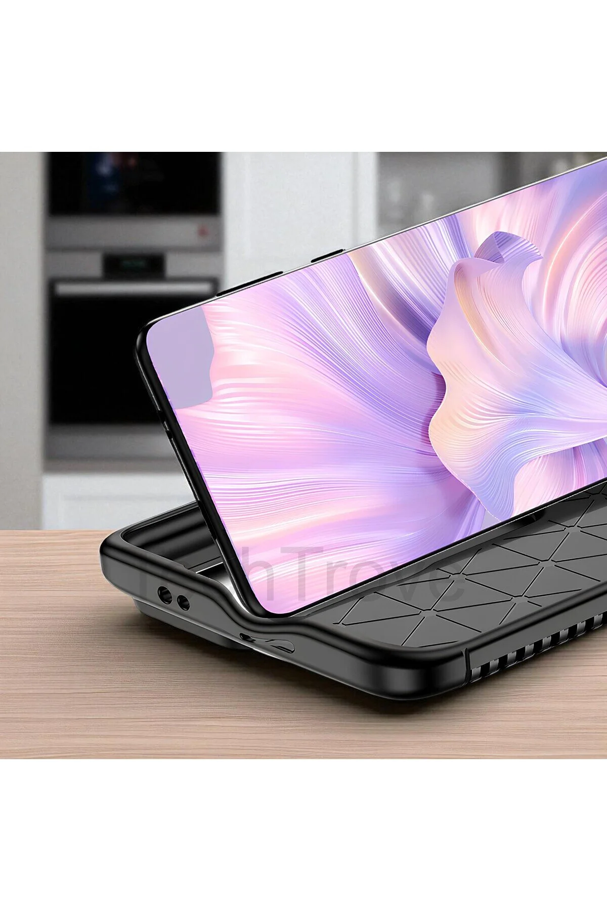 Samsung Galaxy A52 Kılıf Kamera Korumalı Darbe Emici Karbon Fiber Desenli Kapak