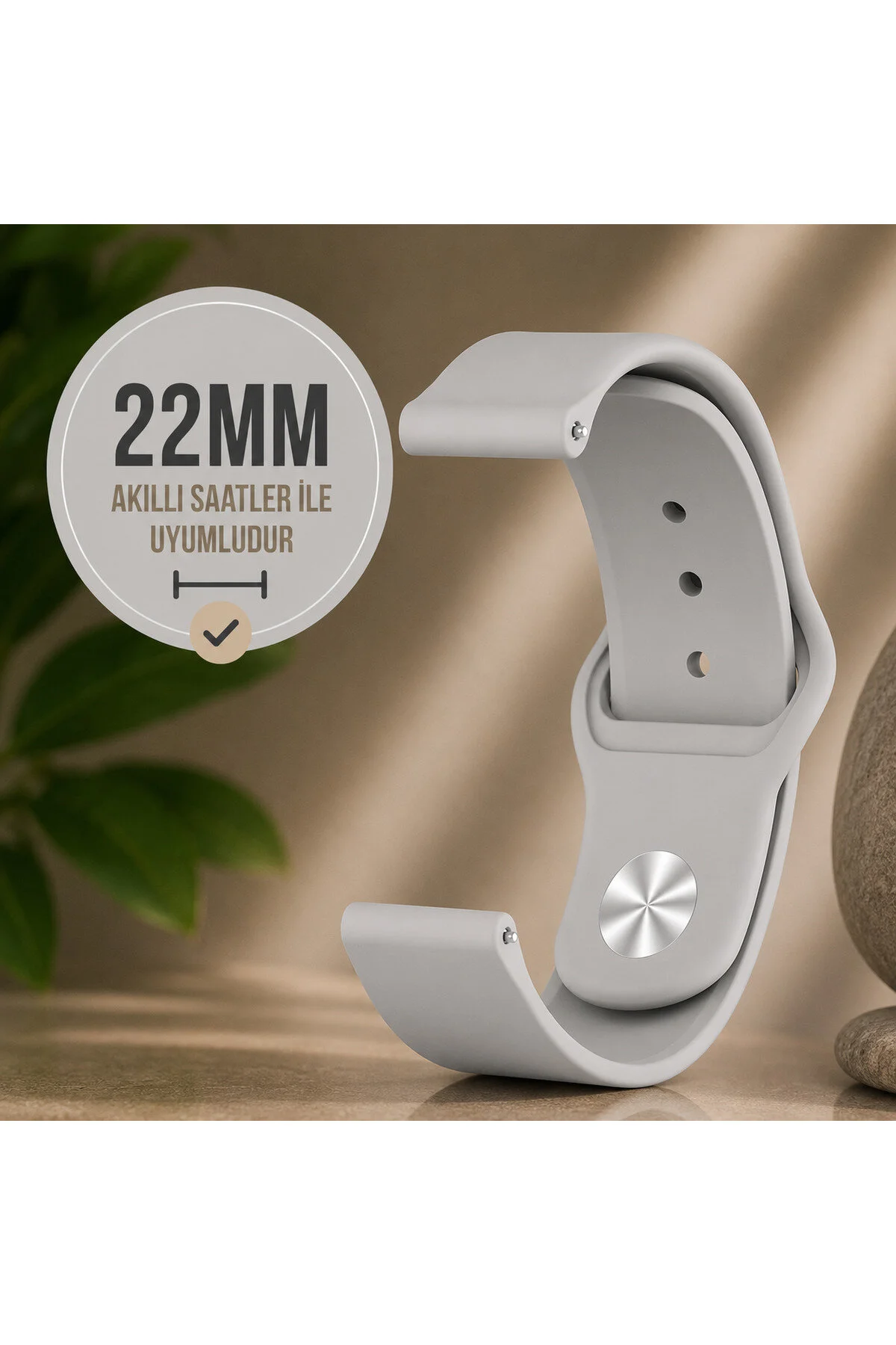Haylou Solar Plus RT3 Uyumlu 22mm Ayarlanabilir Spor Silikon Kordon