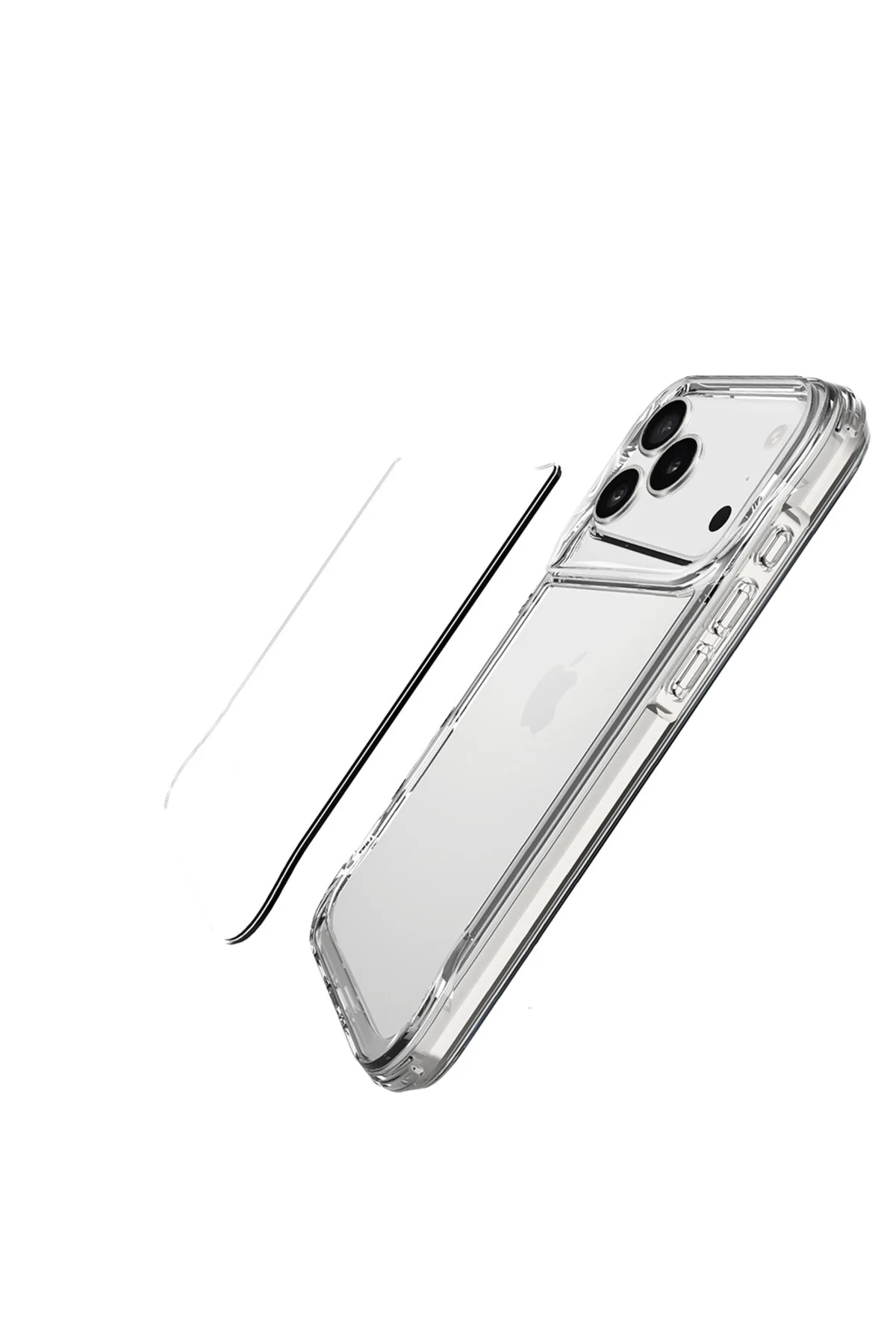 Apple iPhone 17 Pro Max Kılıf Kamera Koruma Çıkıntılı Sararmaz Leke Tutmaz Şeffaf Kapak