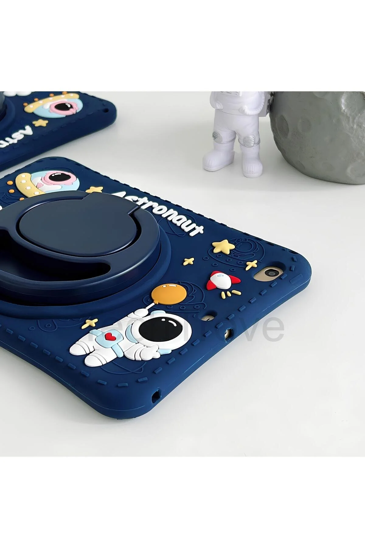 Honor X9 Kılıf Stand Olabilen Askılı Sevimli Astronot Figürlü Tablet Kılıfı