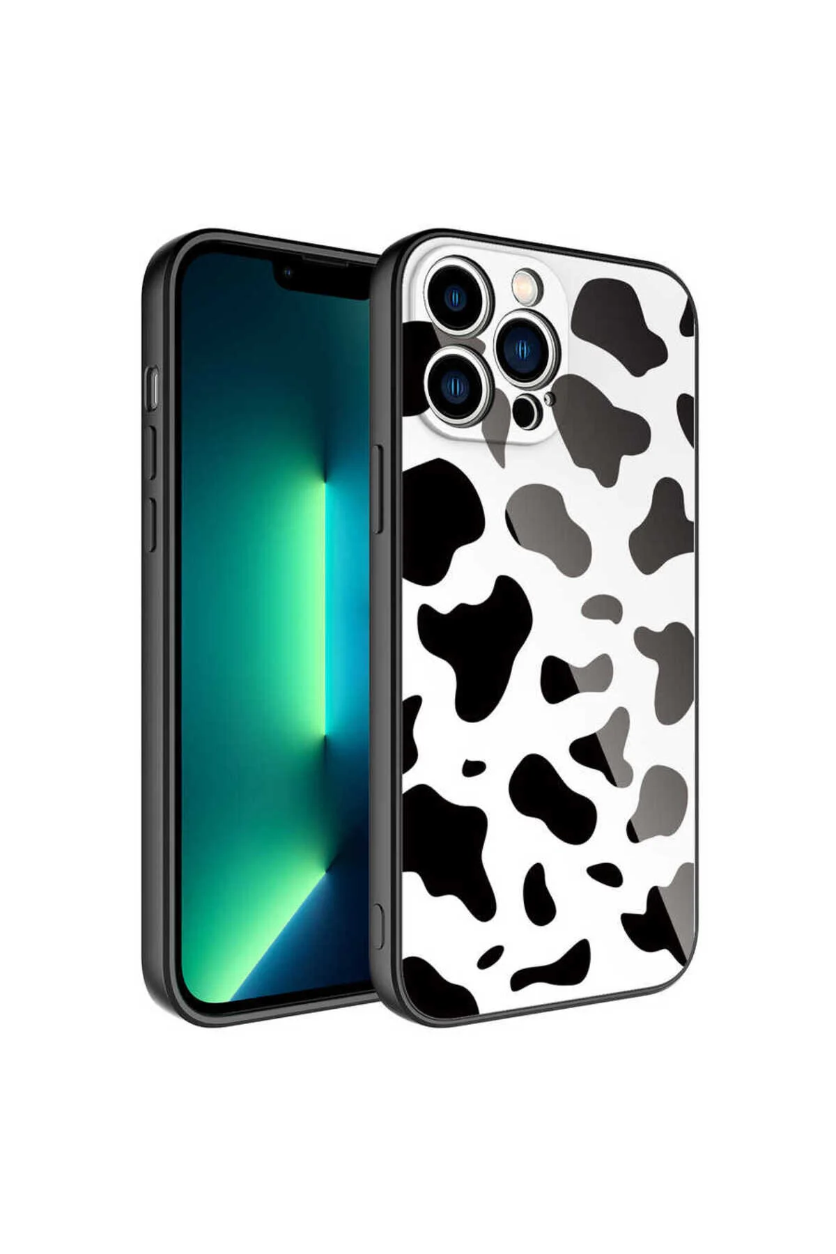 iPhone 12 Pro Kılıf Desenli İçi Kadife Kamera Korumalı Darbe Emici Silikon Kapak