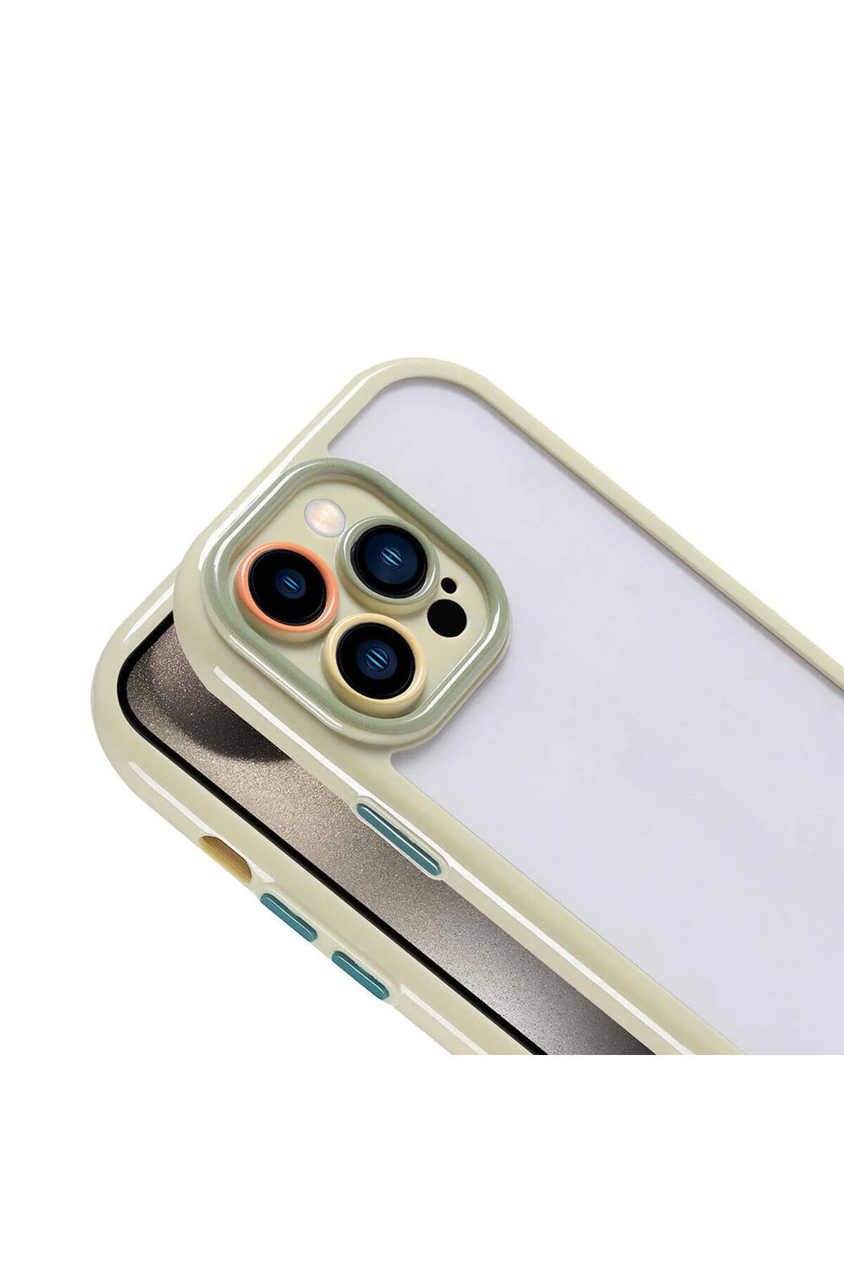 Apple iPhone 15 Pro Max Uyumlu Renkli Tasarımlı Kamera Korumalı Lüx Silikon Kılıf