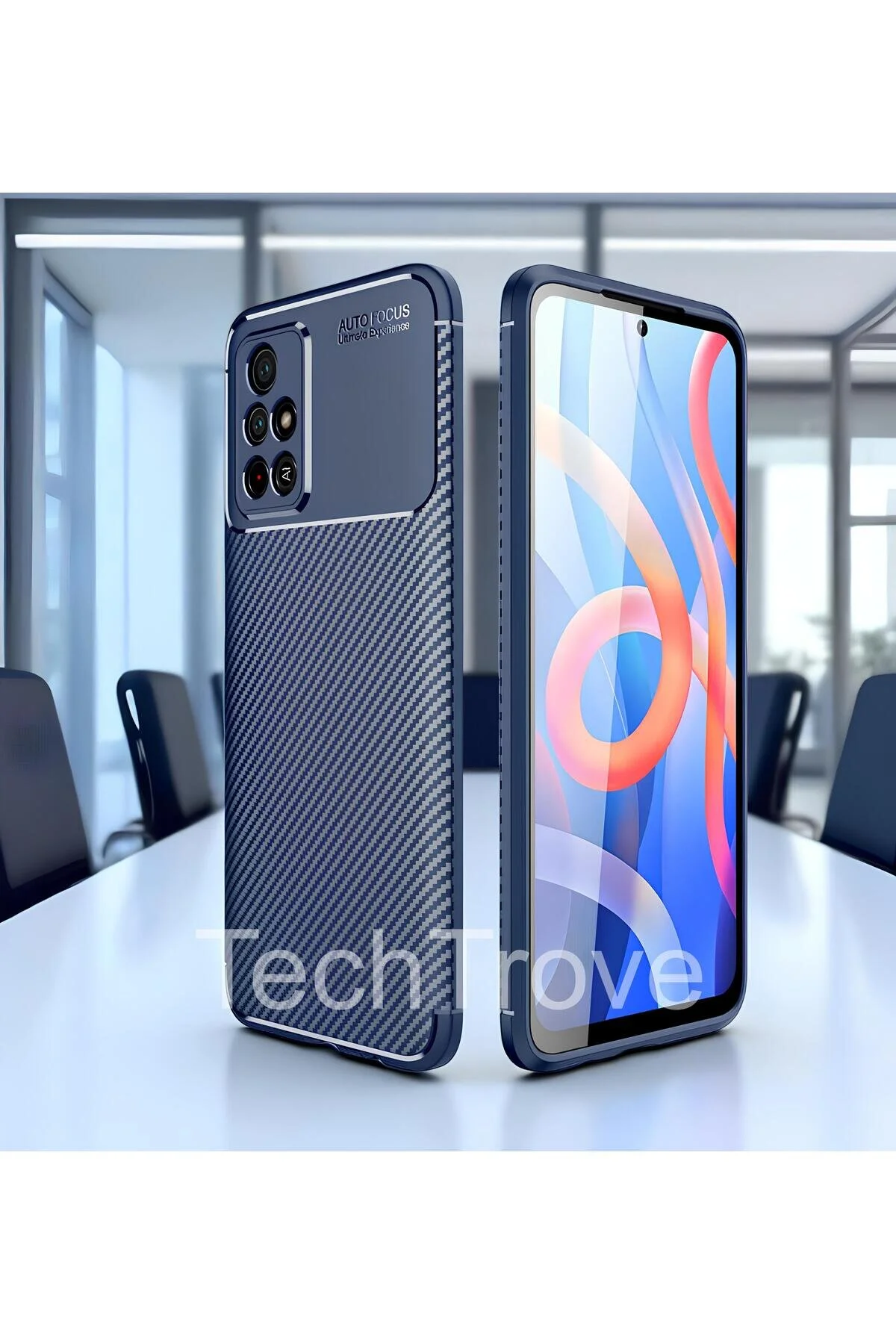 Poco M4 Pro 5G Kılıf Kamera Korumalı Darbe Emici Karbon Fiber Desenli Renk Atmaz Silikon Kapak