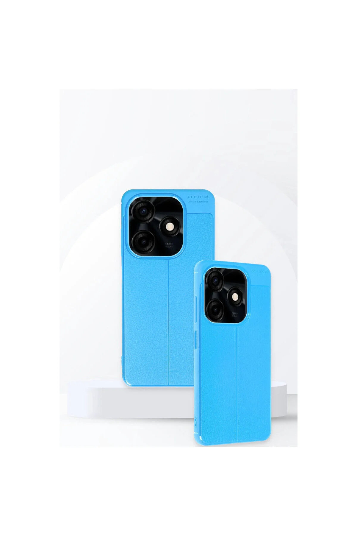 Tecno Spark Go 2024 İçin Uyumlu Deri Tasarımlı Elde Kaymaz Korumalı Silikon Kılıf