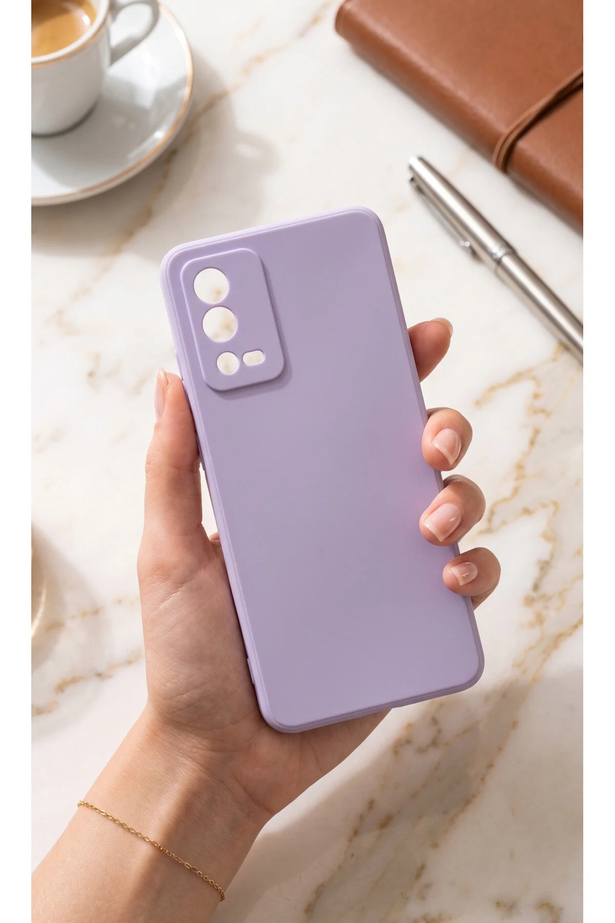 Oppo A55 4G Kılıf İçi Kadife Soft Silikon Lansman Kapak