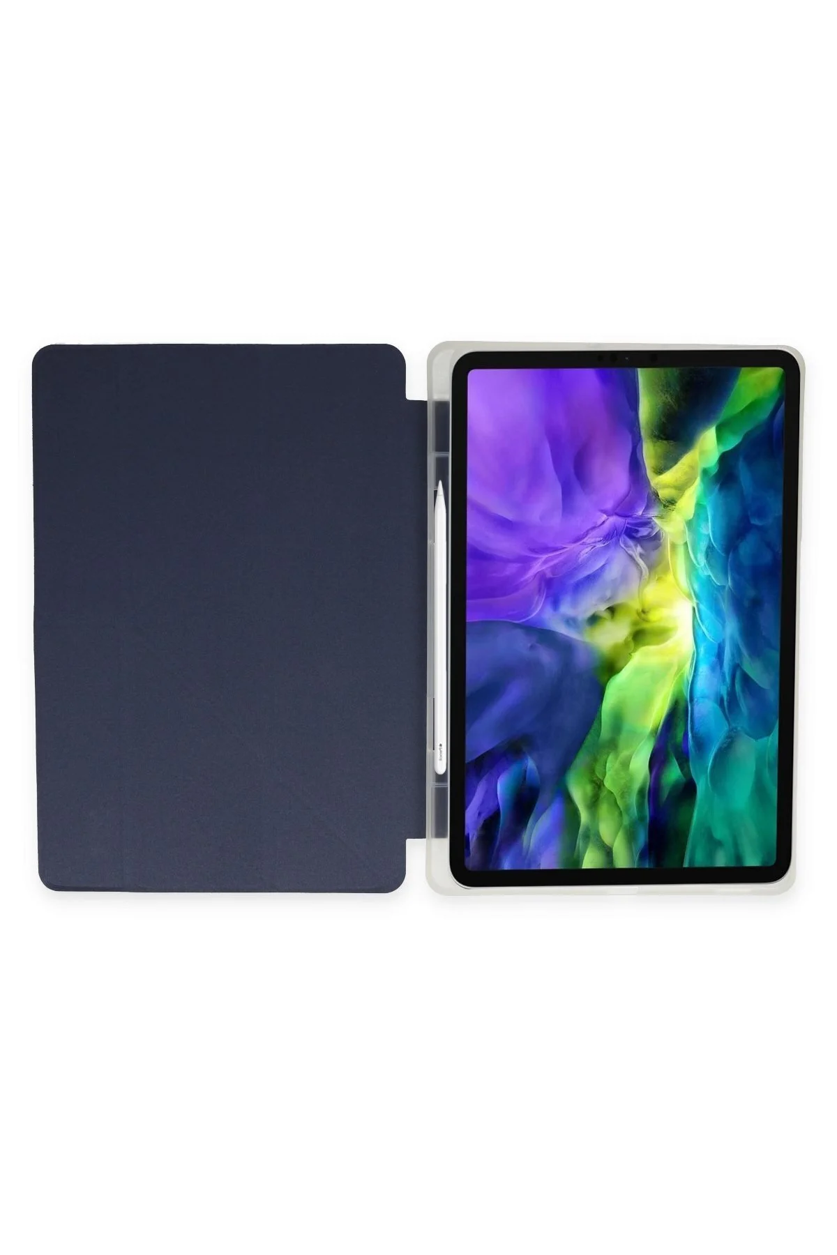 iPad Pro 11 (2018) Uyumlu Kılıf Kalem Bölmeli Uyku Modlu Smart Case - Lacivert