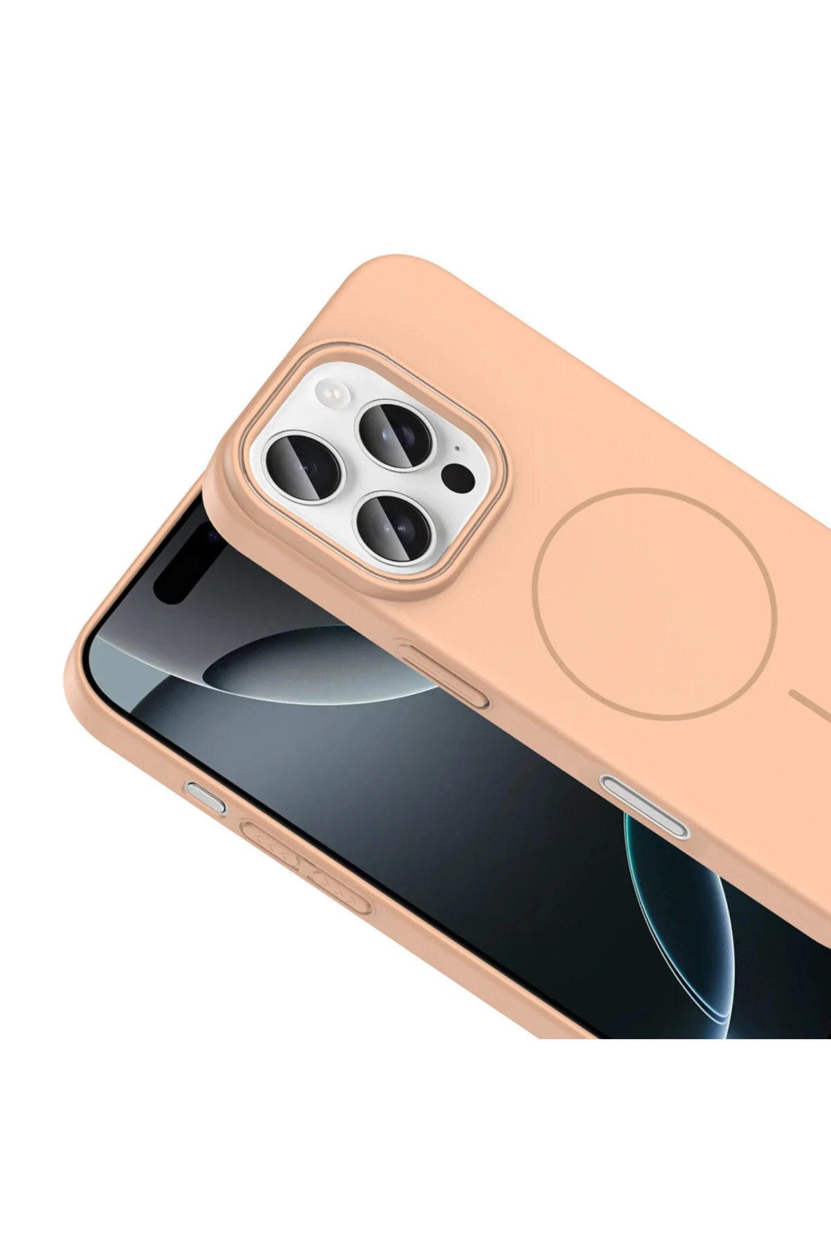 iPhone 16 Pro Uyumlu Kılıf Magsafe Şarj Özellikli Renkli İnce Yapılı Sararmaz Kılıf