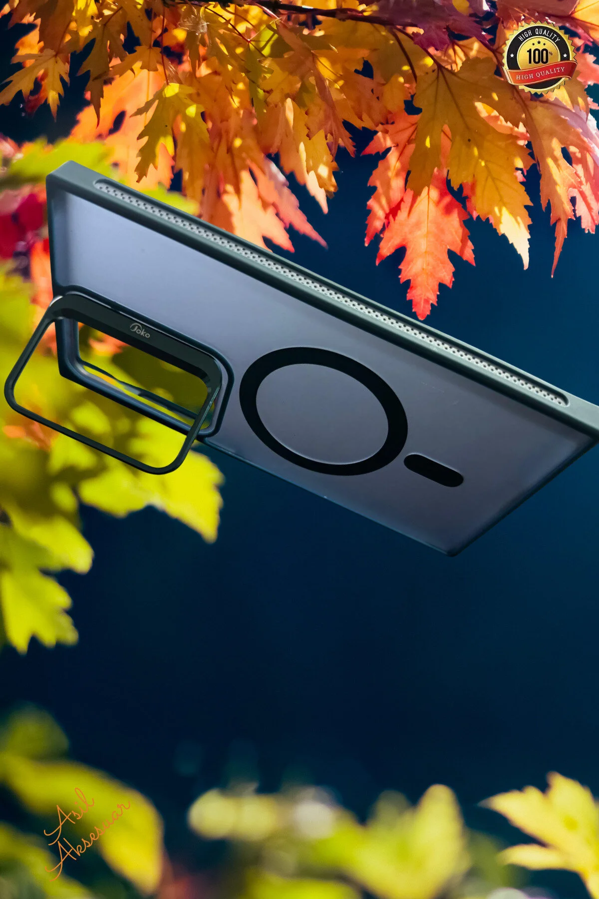 Samsung Galaxy S24 Ultra Kapak Magsafe Özellikli Kamera Lens Çerçeve Standlı Premium Kılıf