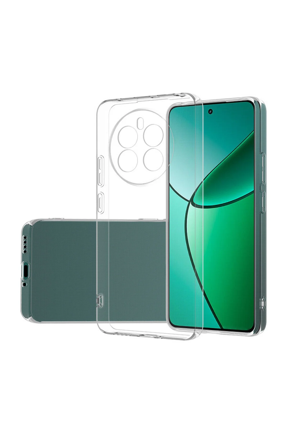 Realme 12 4G Kılıf Şeffaf ve Esnek Silikon Kapakk