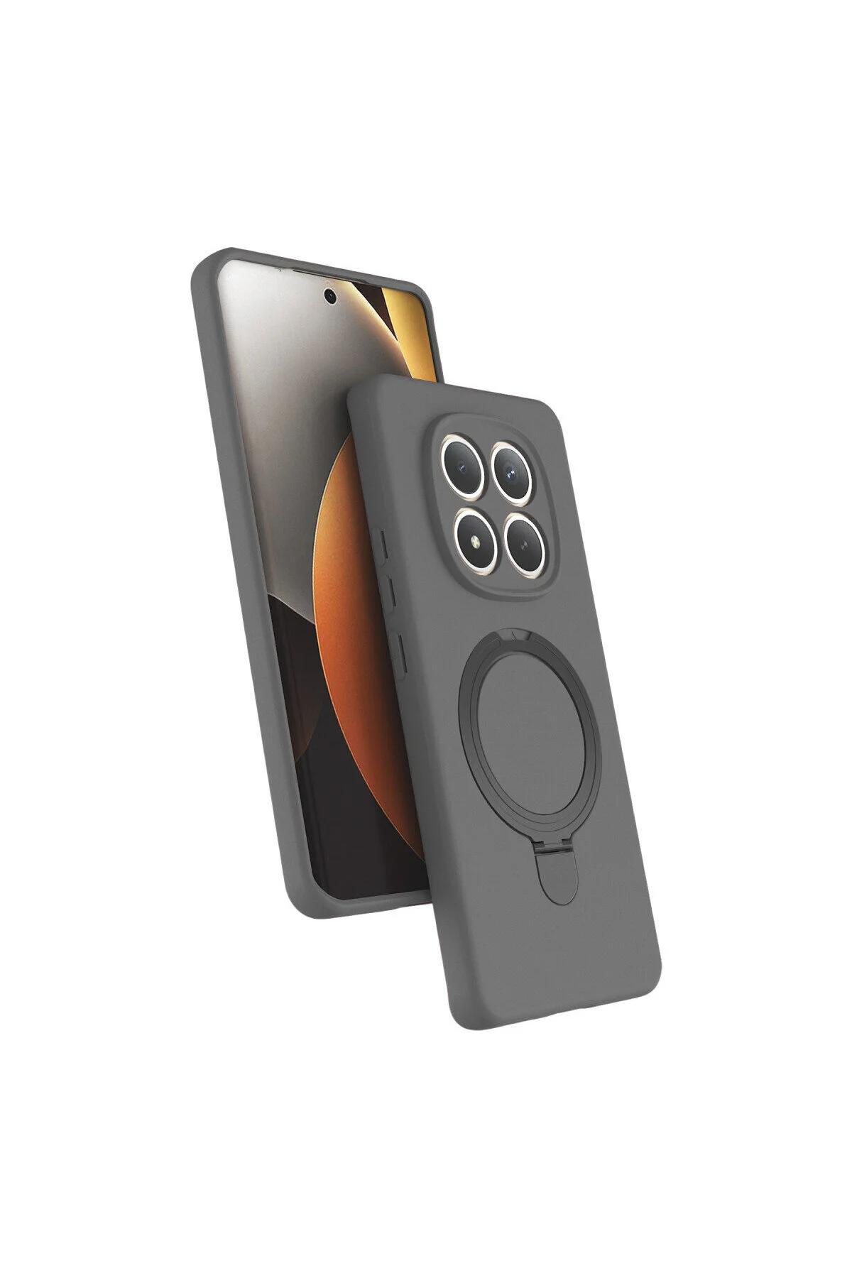Redmi Note 15 4G-5G İçin Uyumlu Soft Magsafe Halka Stand İçi Kadife Kapak