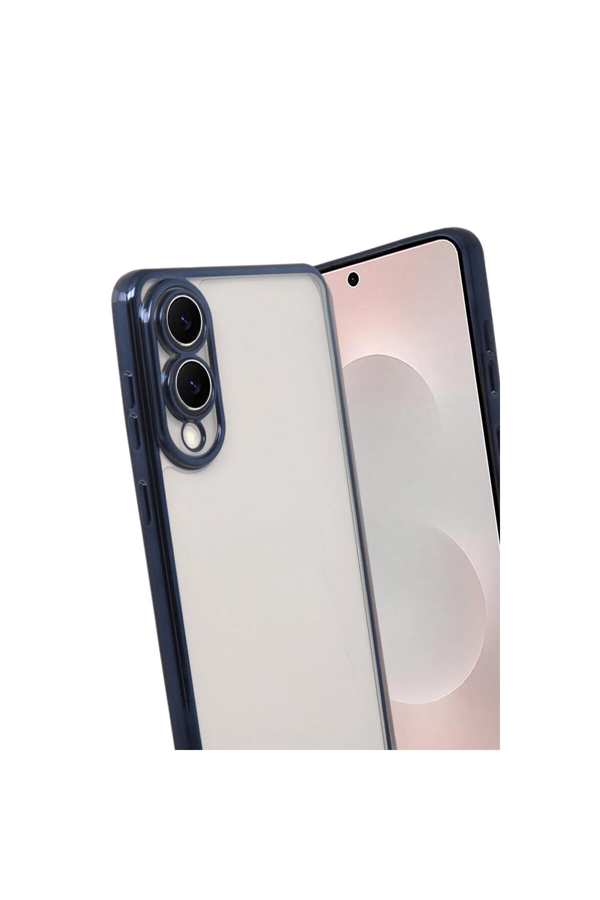 Samsung Galaxy S25 Edge İçin Uyumlu 3D Kamera Korumalı Şeffaf Tasarım Bumper Kılıf