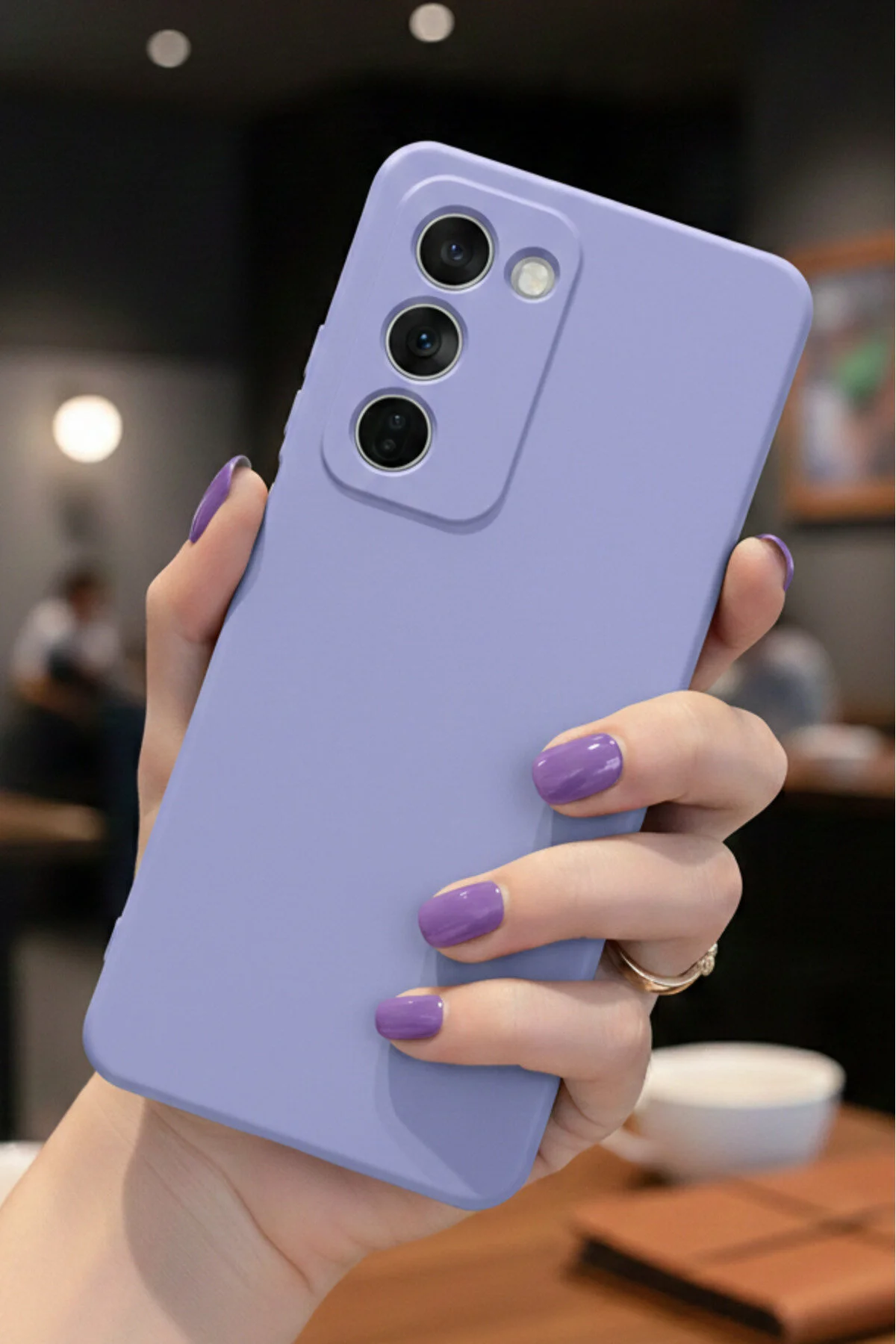 Oppo A5 Kılıf Içi Kadife Süet Tasarımlı Kamera Korumalı Silikon A Kalite Lansman Kapak