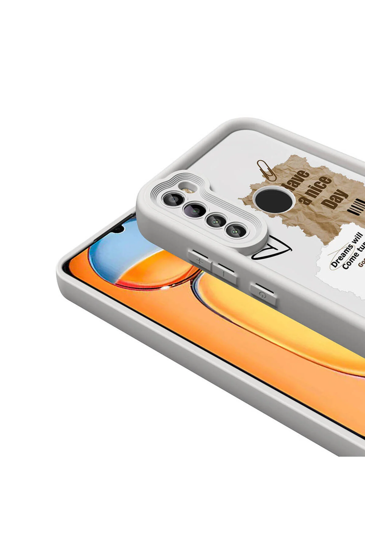 Xiaomi Redmi Note 8 Uyumlu Renkli Tasarımlı Kamera Korumalı Baskılı Kılıf