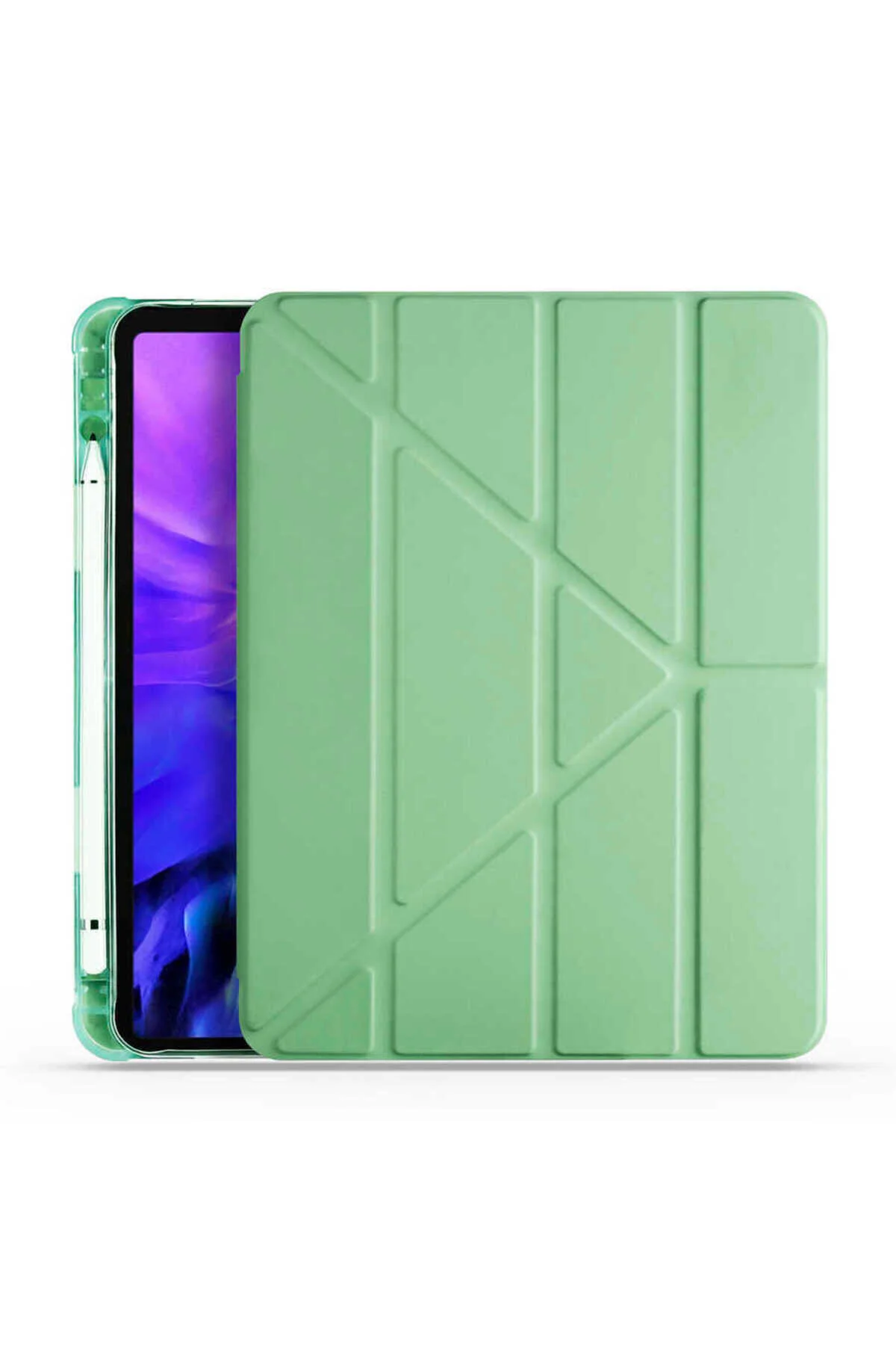 iPad Pro 11 2020 (2.Nesil) İçin Uyumlu Kalem Bölmeli Stand Olabilen Smart Tablet Kılıfı