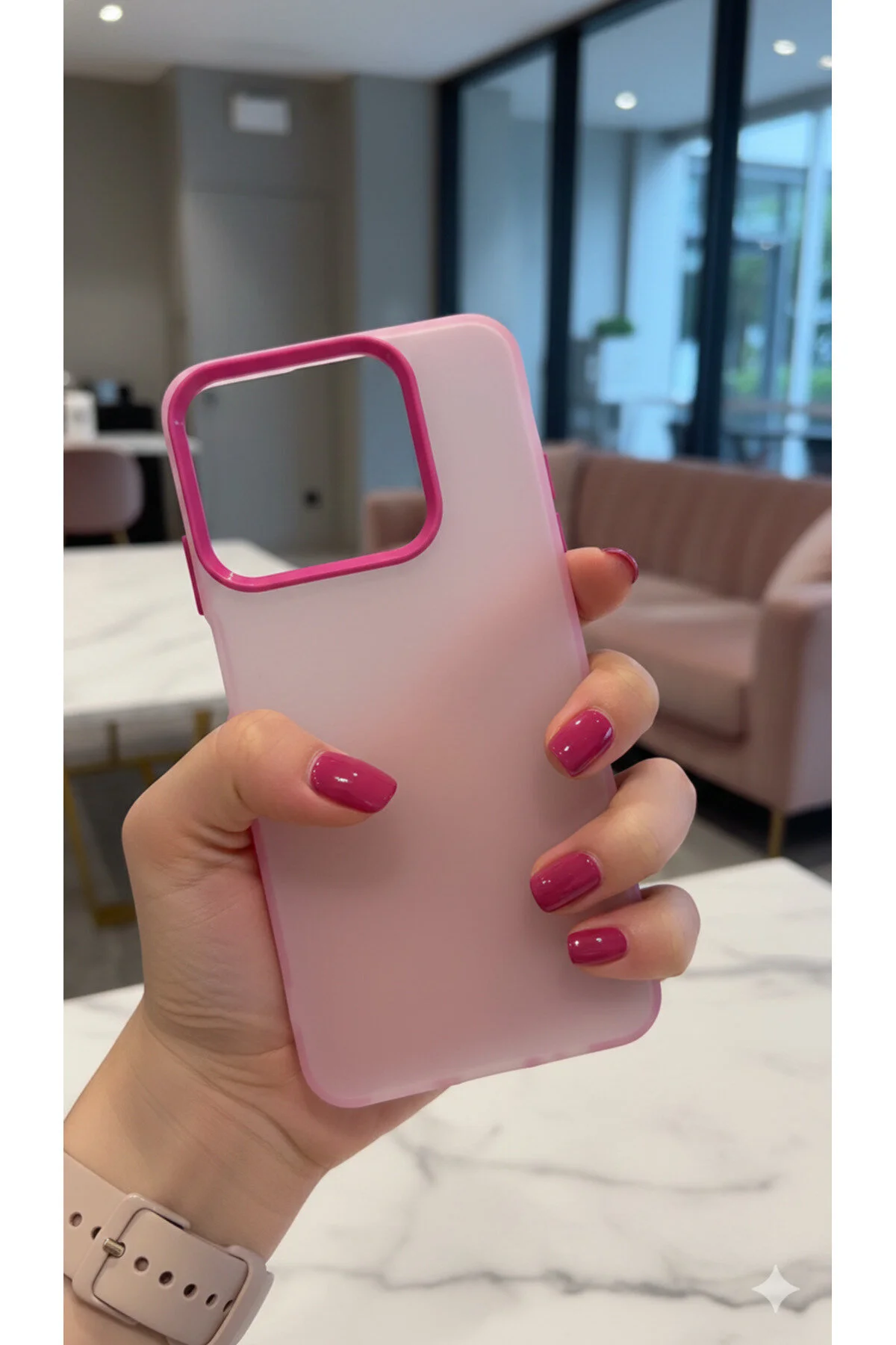 Realme C63 Kılıf Buzlu Saydam Sararmaz Elde Kaymaz Kamera Çıkıntılı Kapak
