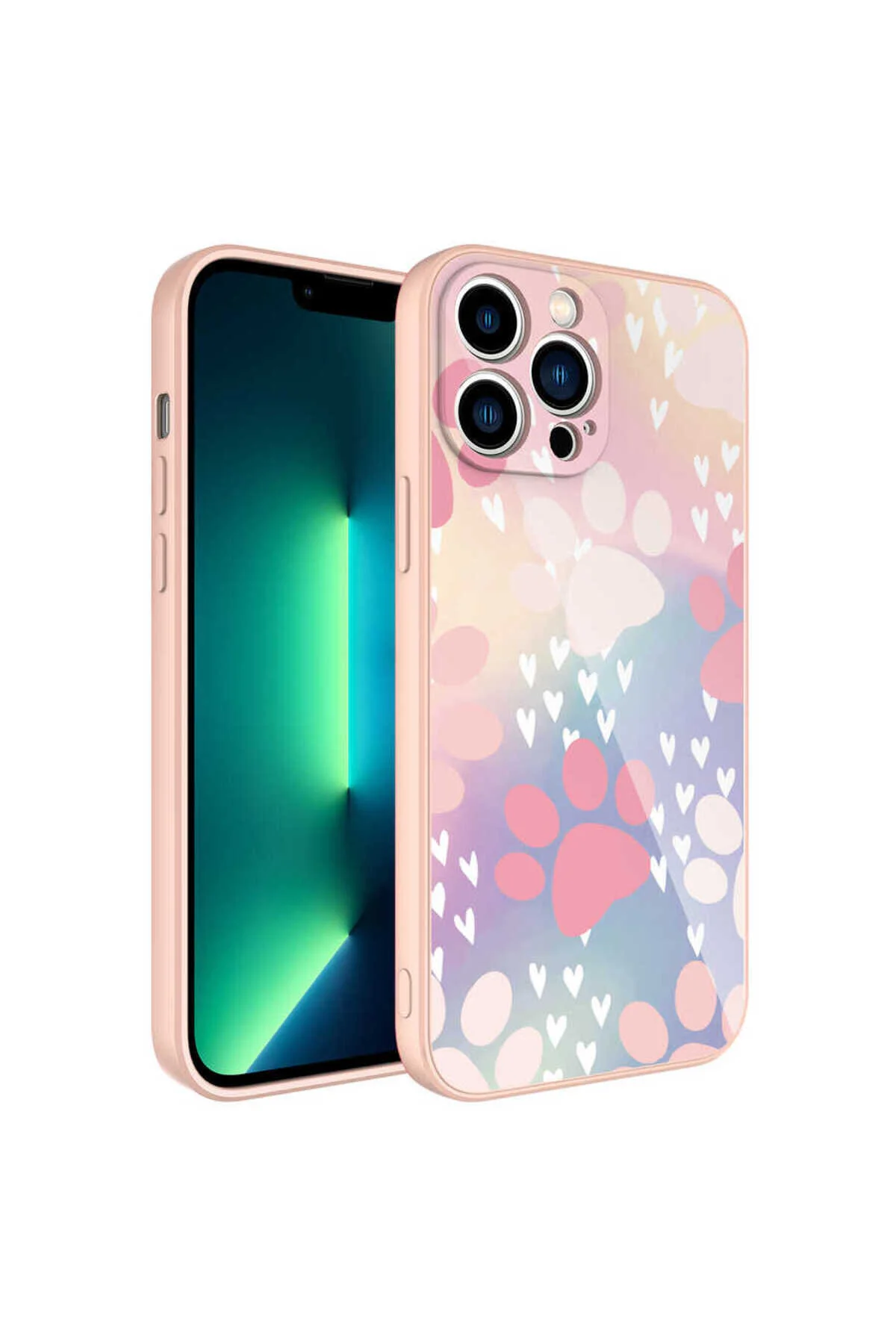 iPhone 13 Pro Kılıf Desenli İçi Kadife Kamera Korumalı Darbe Emici Silikon Kapak