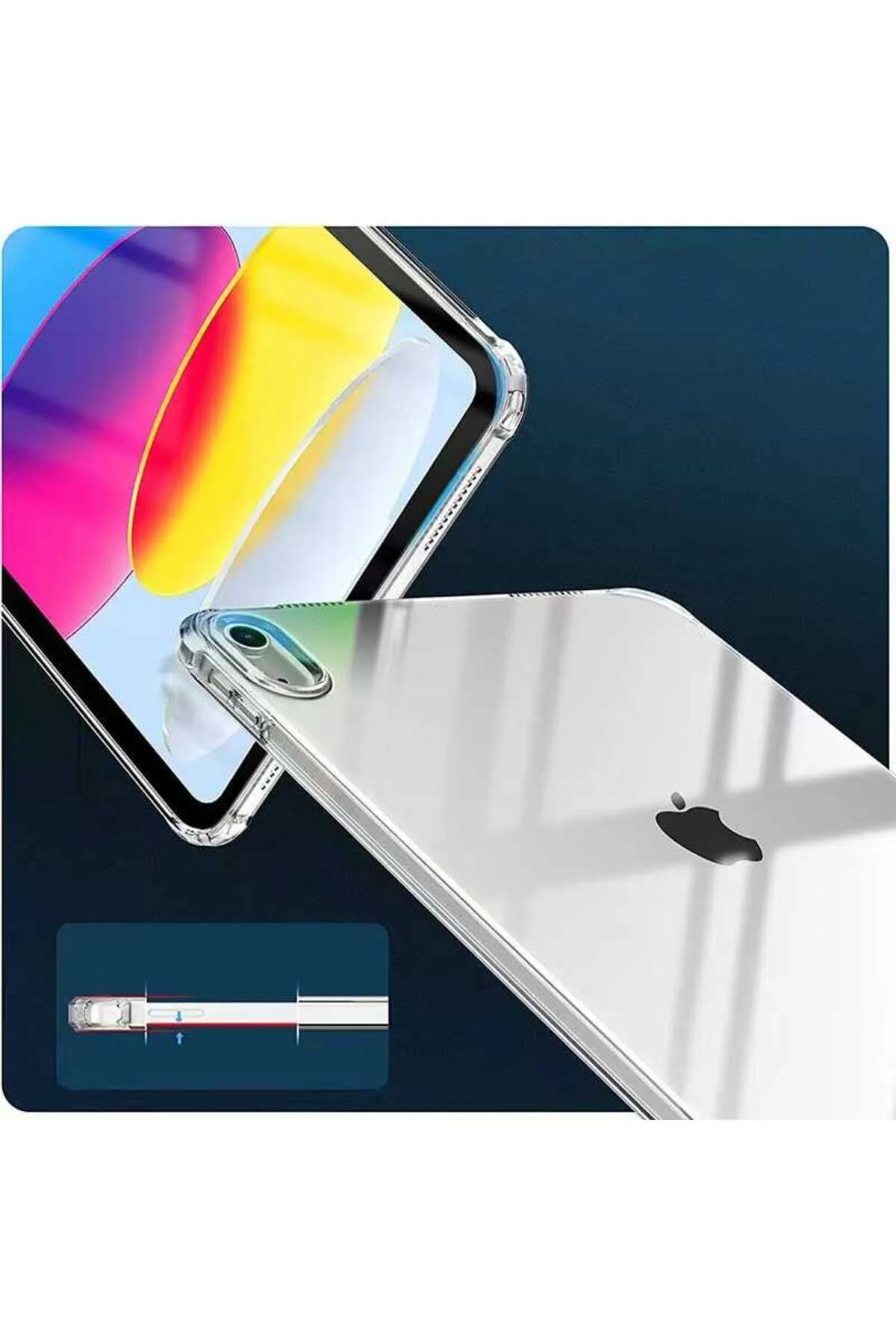 Apple iPad 10.9 2022 (10.Nesil) Kılıf  Tablet Nitro Anti Shock Silikon Kapak