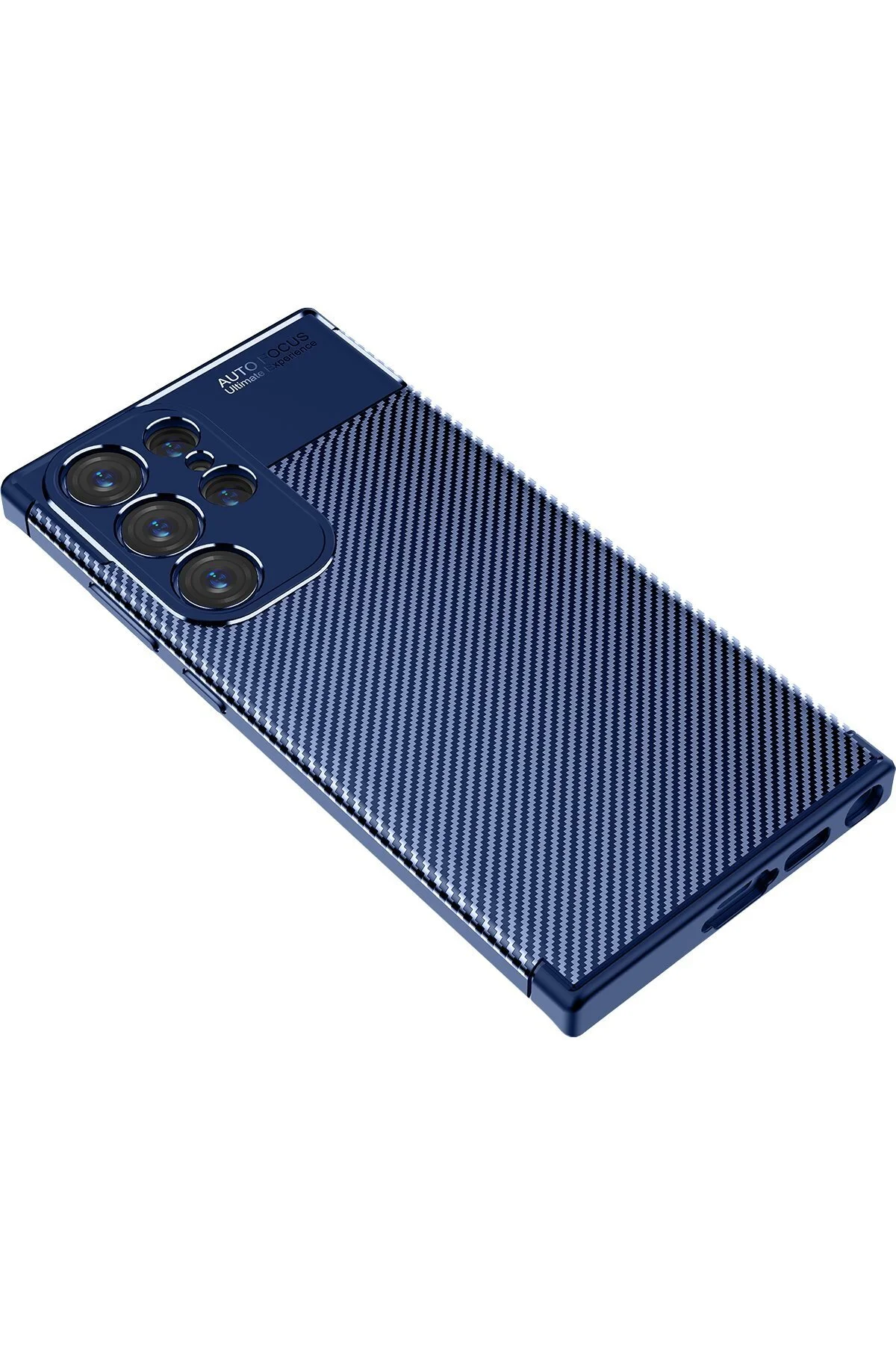 Samsung Galaxy S23 Ultra Kılıf Karbon Tasarımlı Kamera Korumalı Silikon Kapak