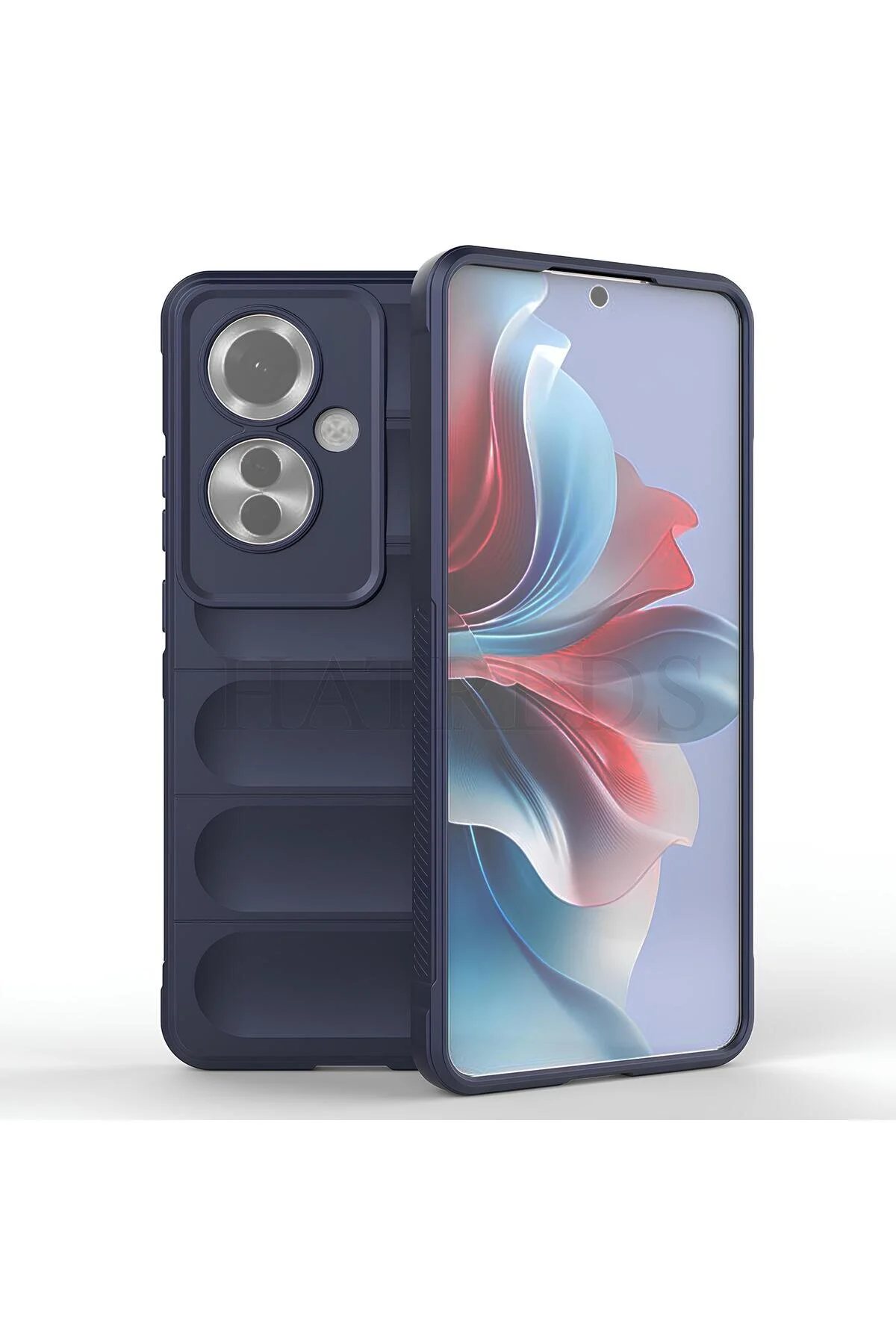 Oppo Reno 11F 5G Kılıf Esnek TPU Oyuklu Yüzey Tasarımlı Kamera Koruma Çıkıntılı Kapak