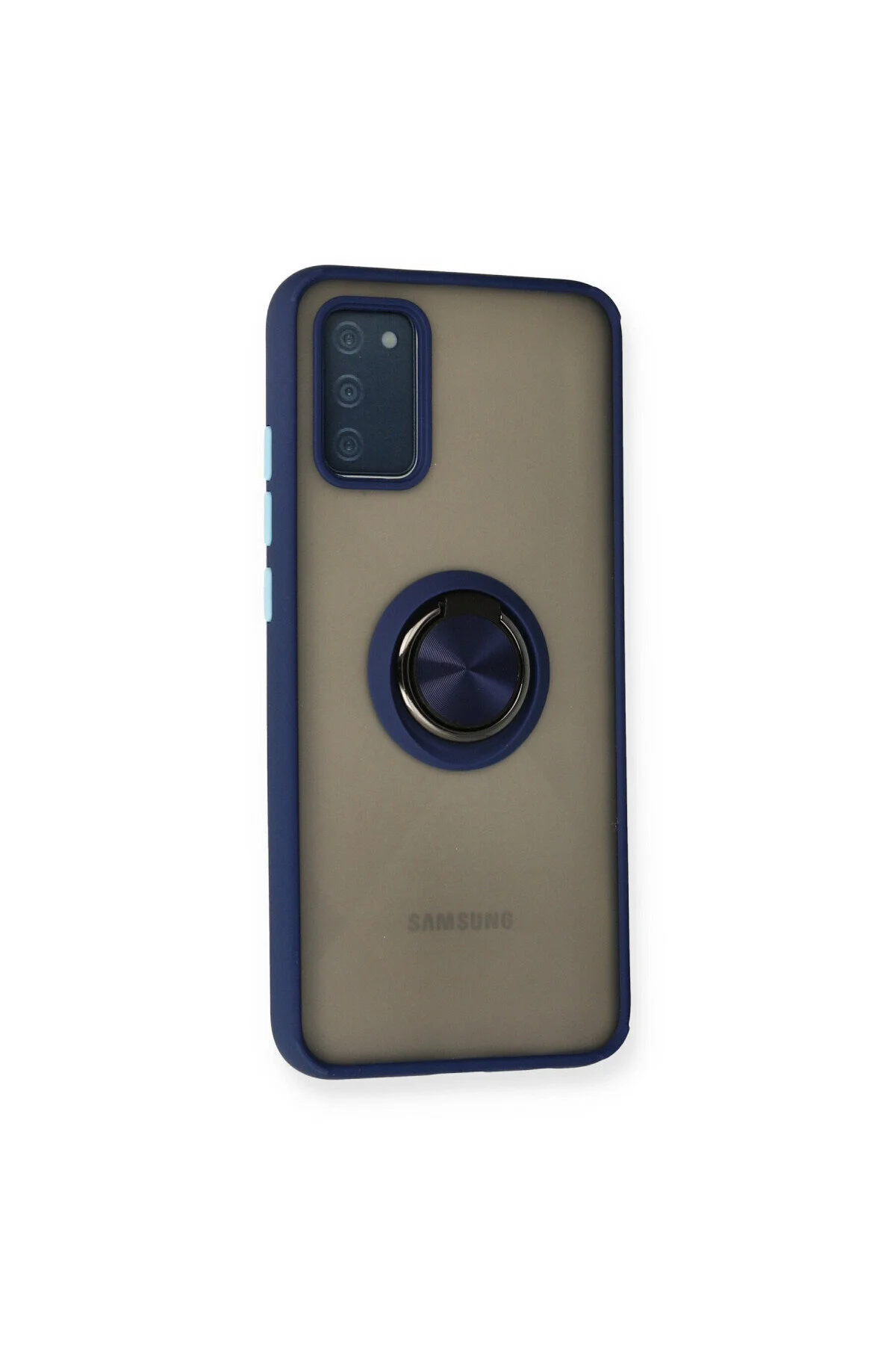 Samsung Galaxy A02S İçin Kamera Korumalı Yüzüklü Kılıf - Leke Tutmaz Mat ve Dayanıklı Yapı