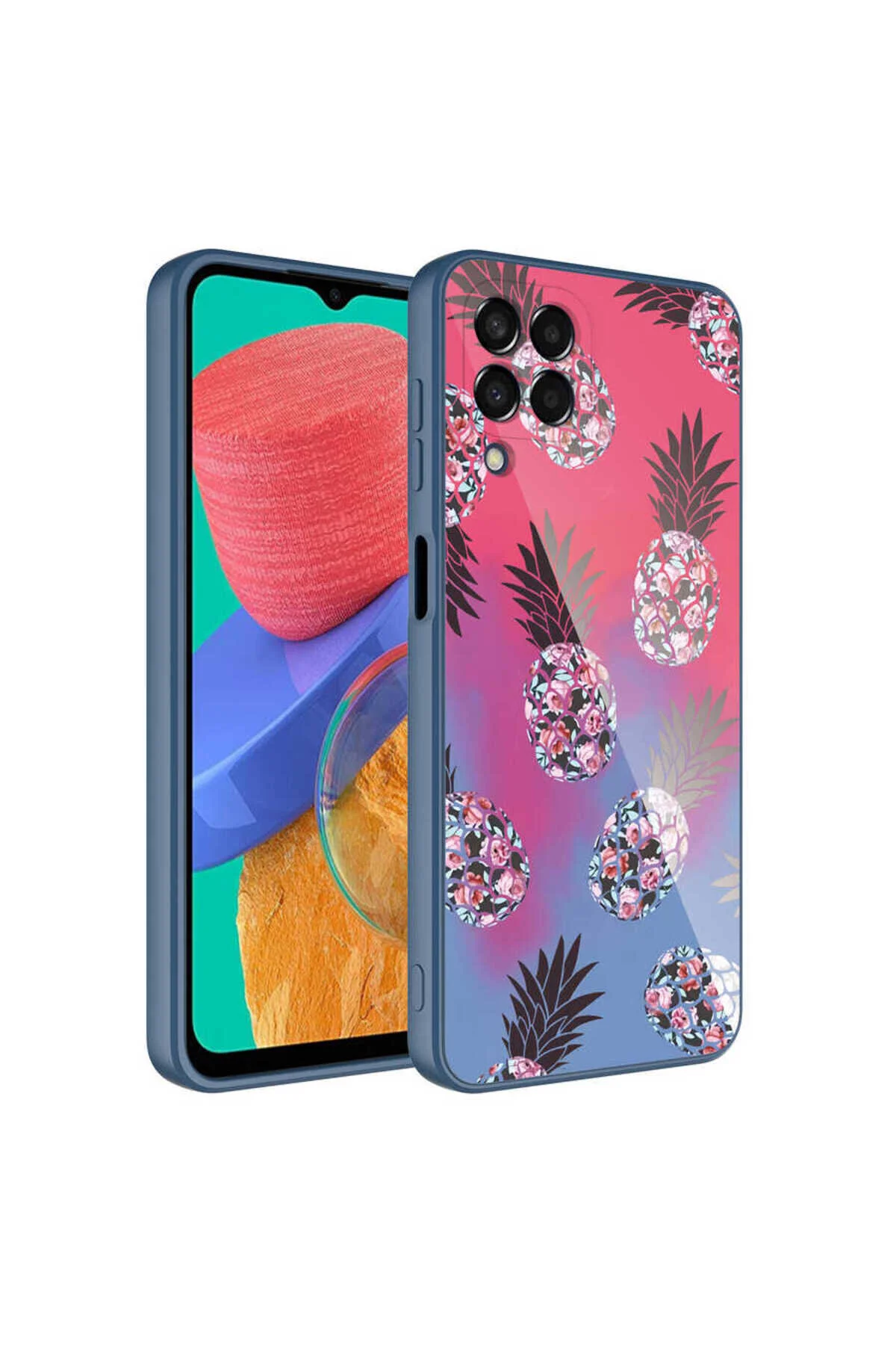 Galaxy M33 Kılıf Desenli İçi Kadife Kamera Korumalı Darbe Emici Silikon Kapak