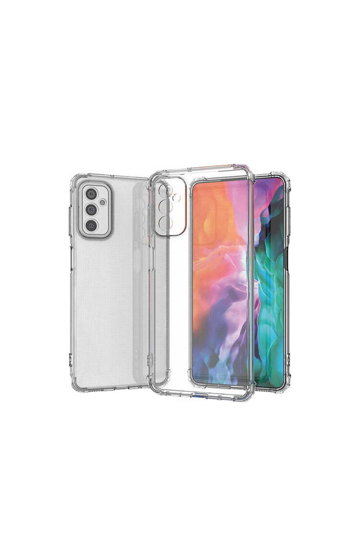 Galaxy A04S Uyumlu Kılıf Şeffaf Ve Köşe Korumalı Silikon Kılıf