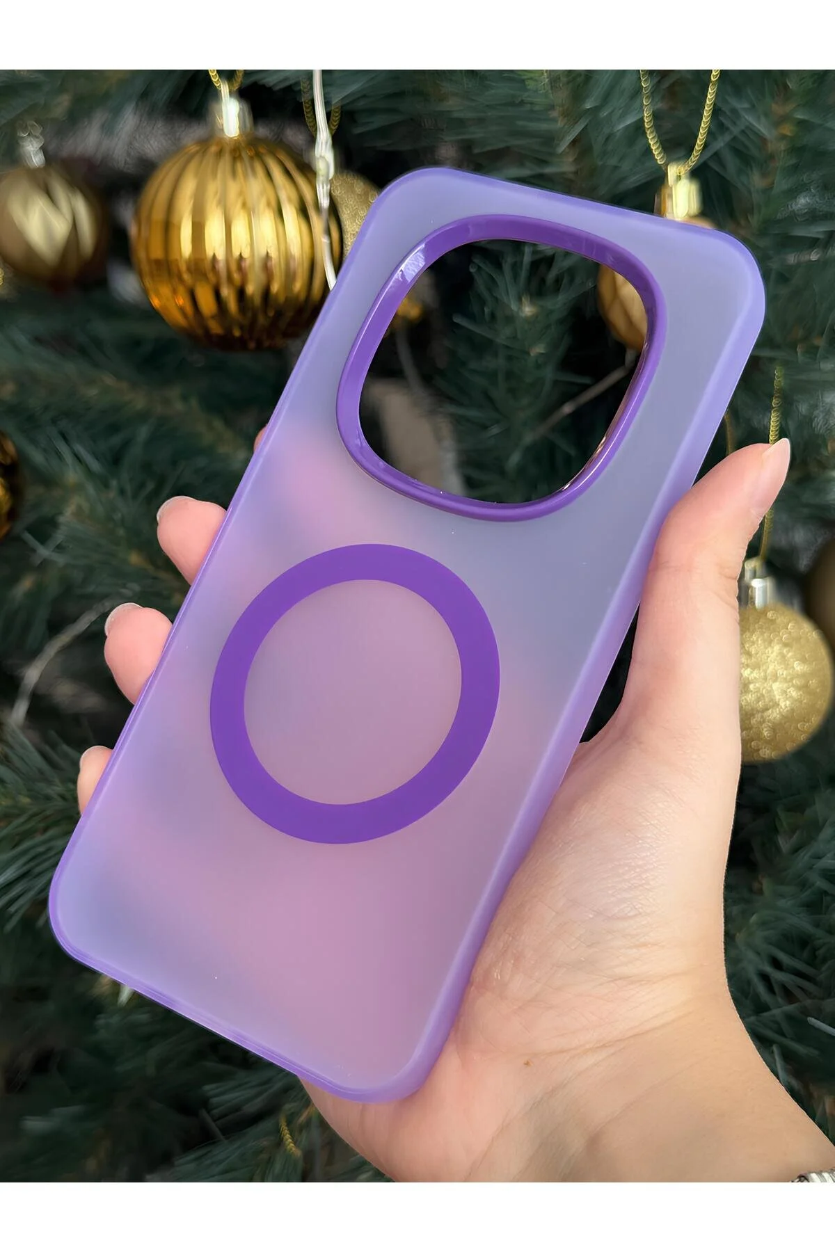 Xiaomi Redmi Note 15 İçin Uyumlu Magnetic Halkalı Buzlu Tasarım Sararmaz Tpu Kılıf