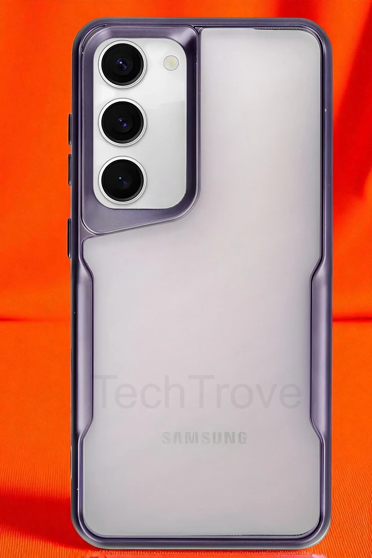 Samsung Galaxy S23 Kılıf Arkası Şefaf Tasarım Lazer Kaplama Sararmaz Silikon Kapak