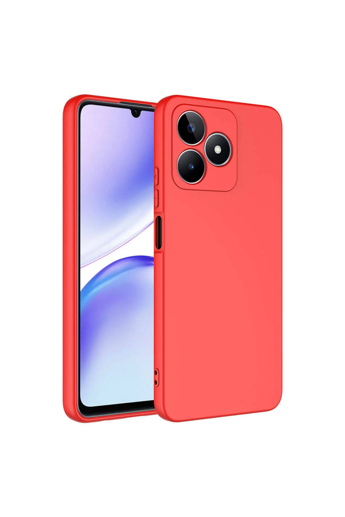 Realme C53 Uyumlu İçi Kadife Kamera Korumalı Renkli Silikon Kılıf
