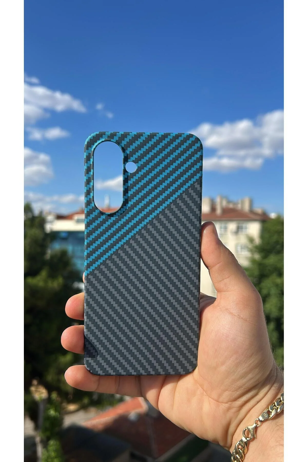 Samsung Galaxy A16 Kılıf Karbon Fiber Tasarım A++ Kalite Kapak