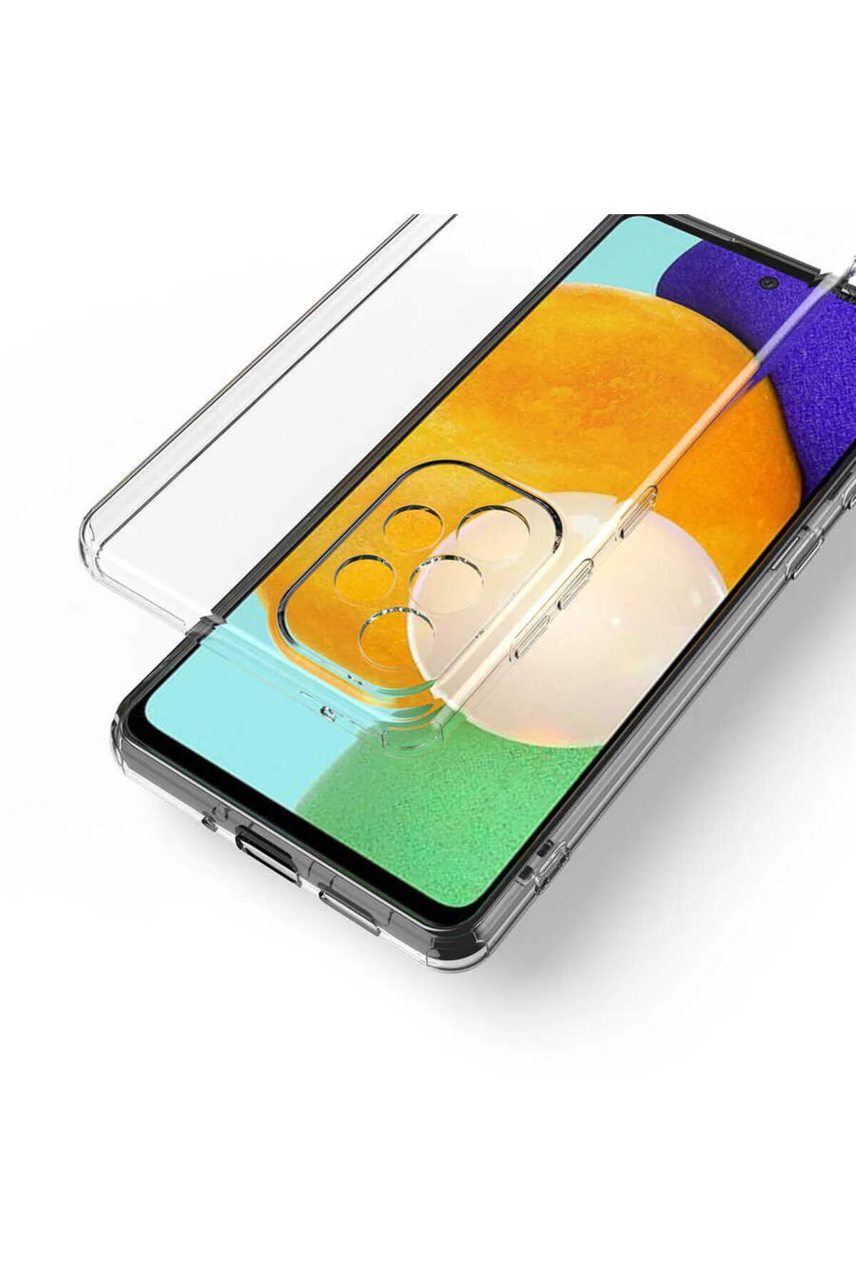 Galaxy A73 Uyumlu Kılıf Şeffaf Ve Esnek Kamera Korumalı Silikon Kapak