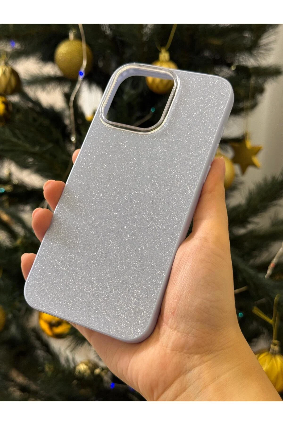 iPhone 13 Pro Max İçin Uyumlu Simli Soft Tasarımlı Lüx Tasarım Kılıf