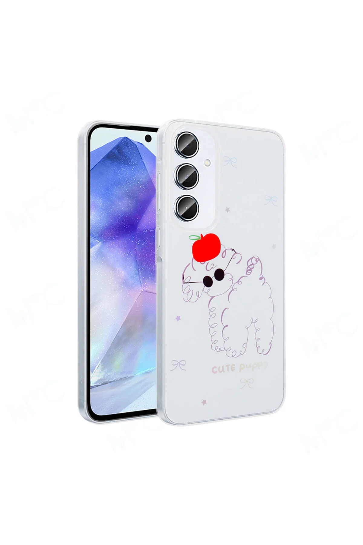 Galaxy A55 Kılıf Şeffaf Figürlü Zore Folk Sert Kapak