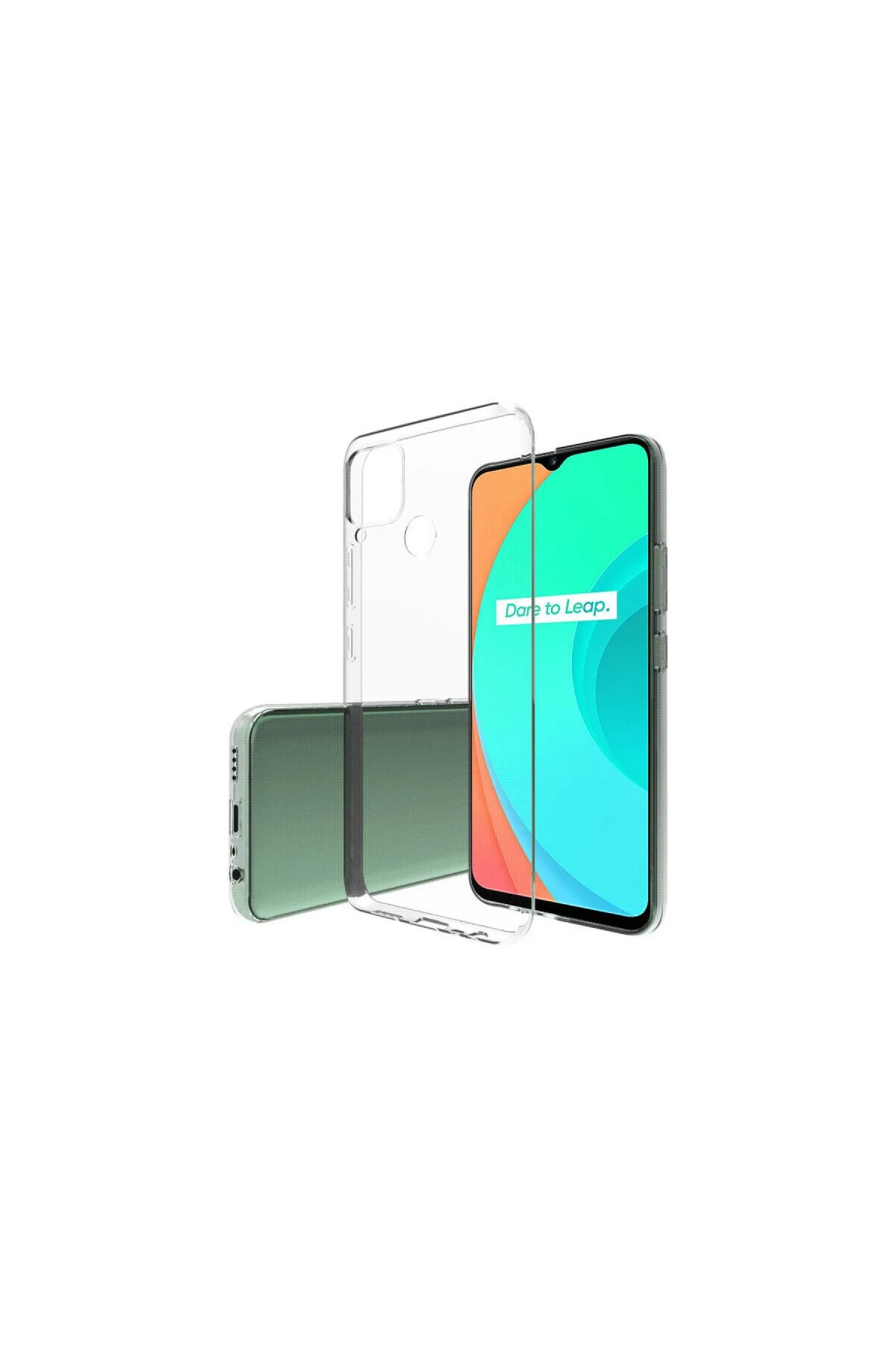 Realme C15 İçin Uyumlu Darbe Emici Yumuşak Ultra İnce Sararmaz Şeffaf Kılıf