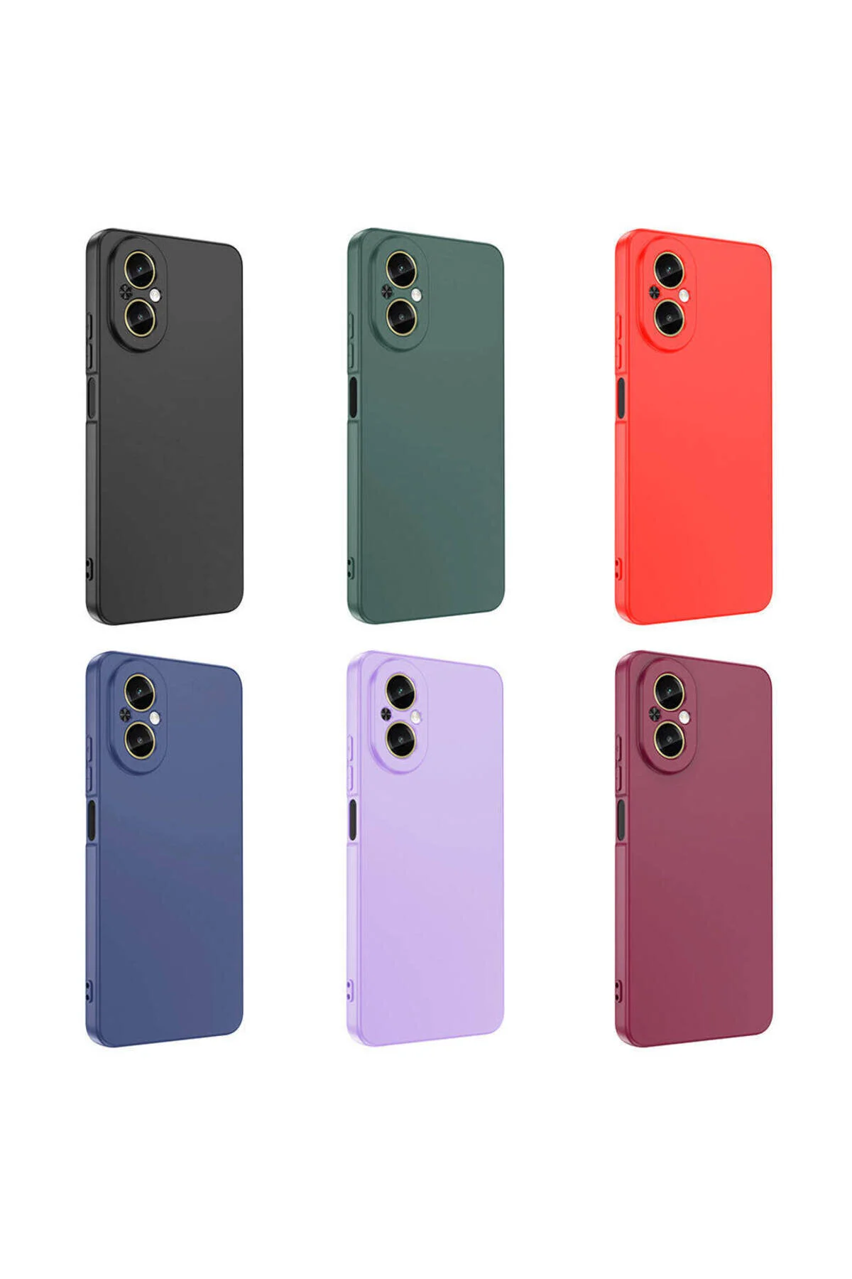 Realme 12 Lite Uyumlu İçi Kadife Kamera Korumalı Renkli Silikon Kılıf