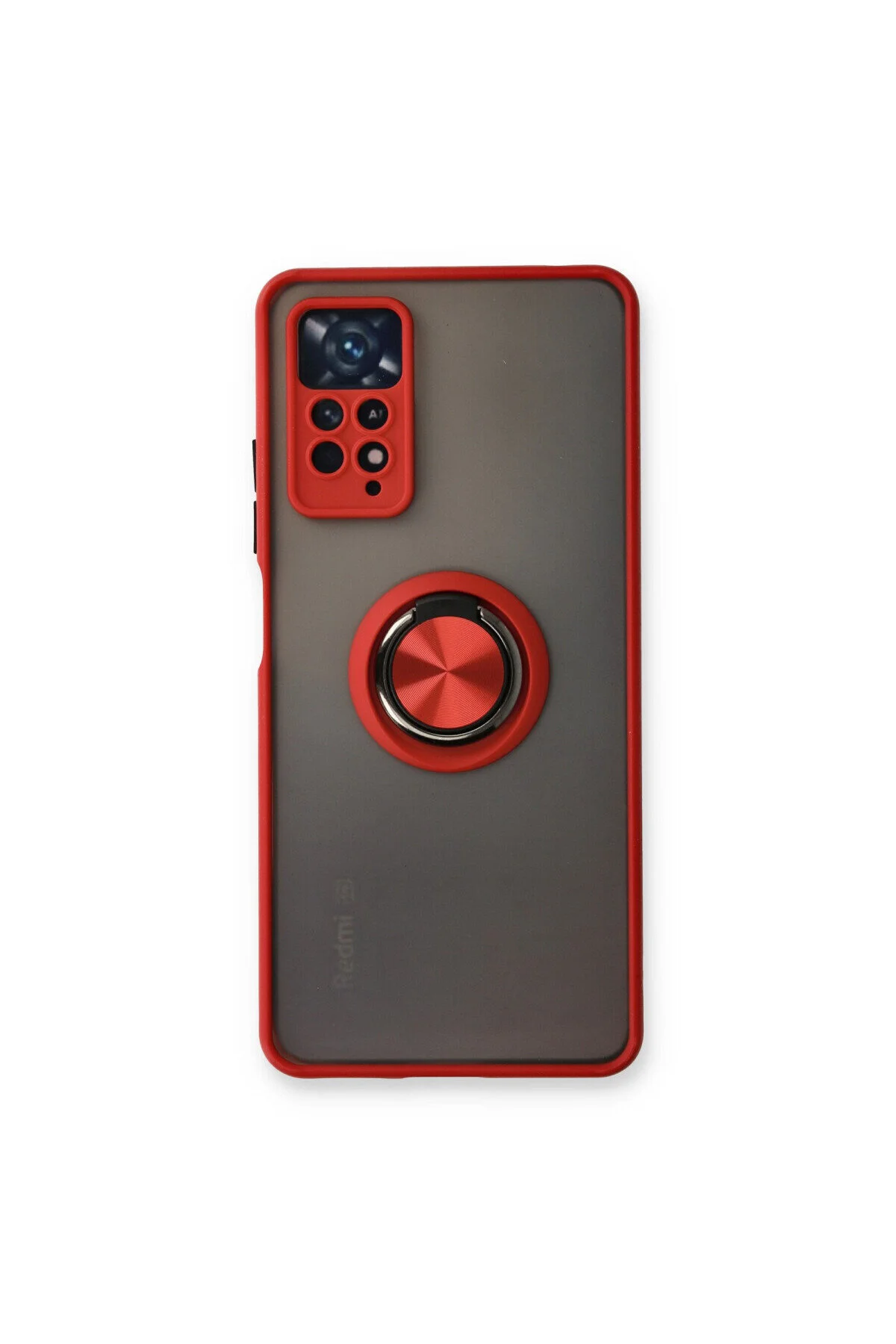 Xiaomi Redmi Note 11 Pro İçin Kamera Korumalı Yüzüklü Kılıf - Leke Tutmaz Mat ve Dayanıklı Yapı