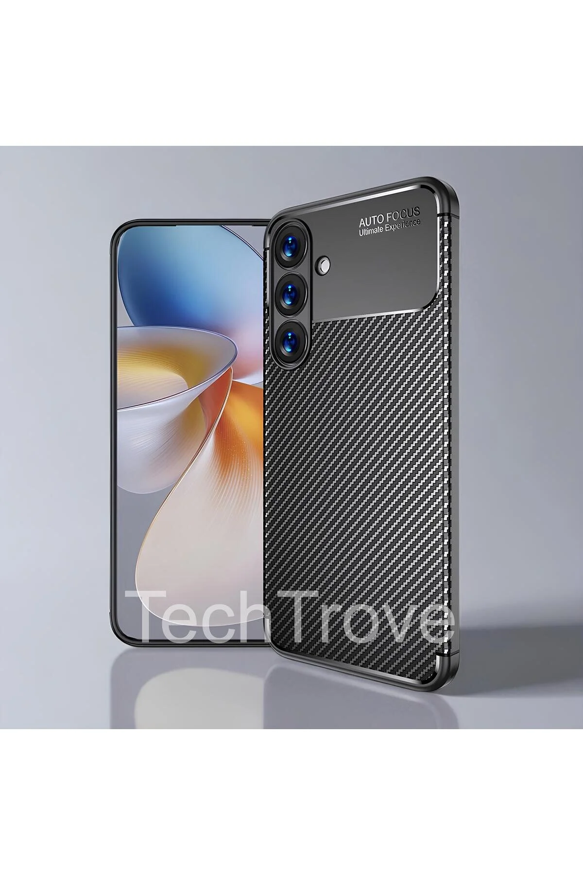 Samsung Galaxy S25 Plus Kılıf Kamera Korumalı Darbe Emici Karbon Fiber Desenli Kapak