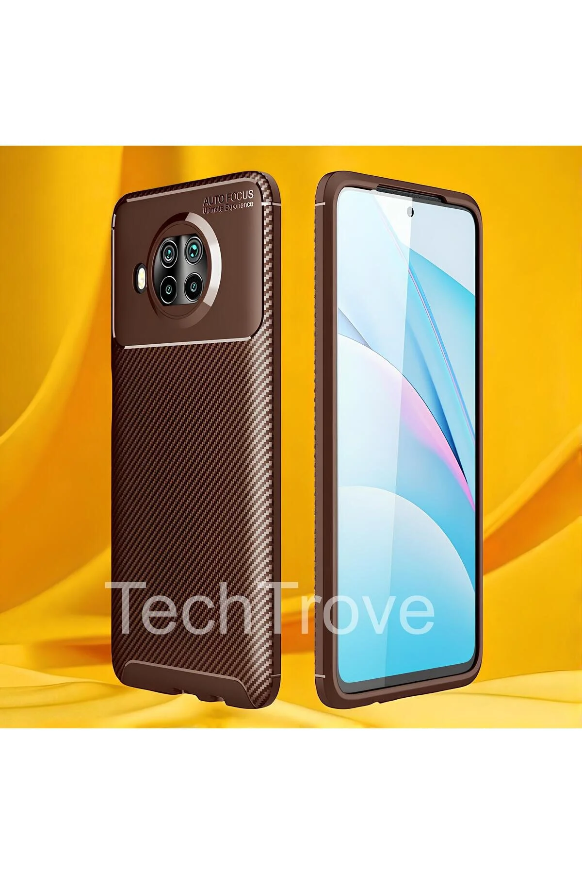 Xiaomi Redmi Note 9 Pro 5G Kılıf Kamera Korumalı Darbe Emici Karbon Fiber Desenli Kapak