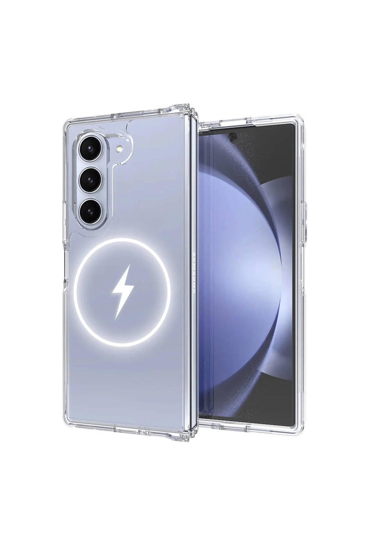 Galaxy Z Fold 6 İçin Uyumlu Magsafe Şarj Destekli Şeffaf Pc Kılıf