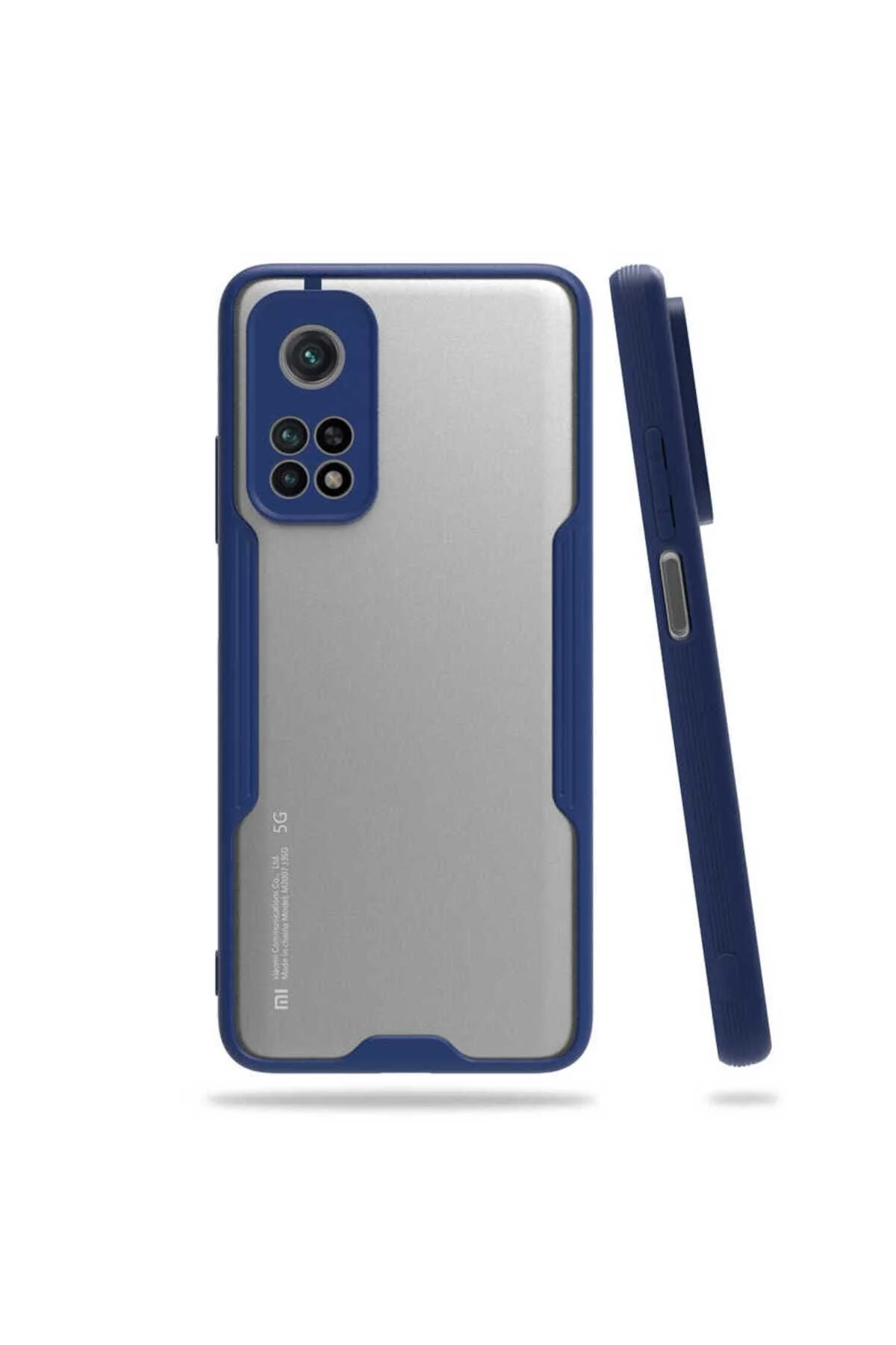 Xiaomi Mi 10T Pro 5G Uyumlu Kenarları Renkli Arkası Buzlu Bumper Kılıf