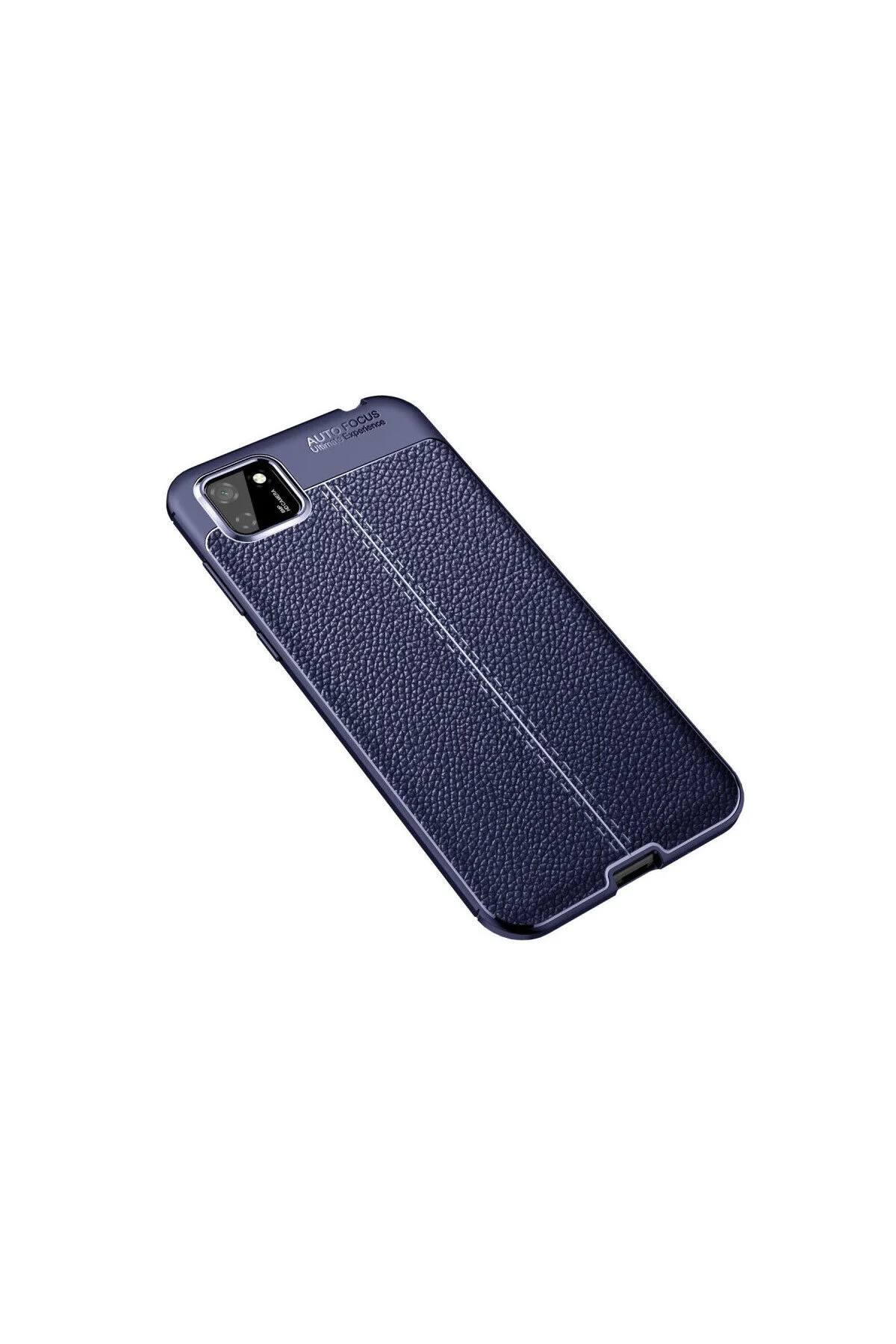 Huawei Y5P İçin Uyumlu Deri Tasarımlı Elde Kaymaz Korumalı Silikon Kılıf
