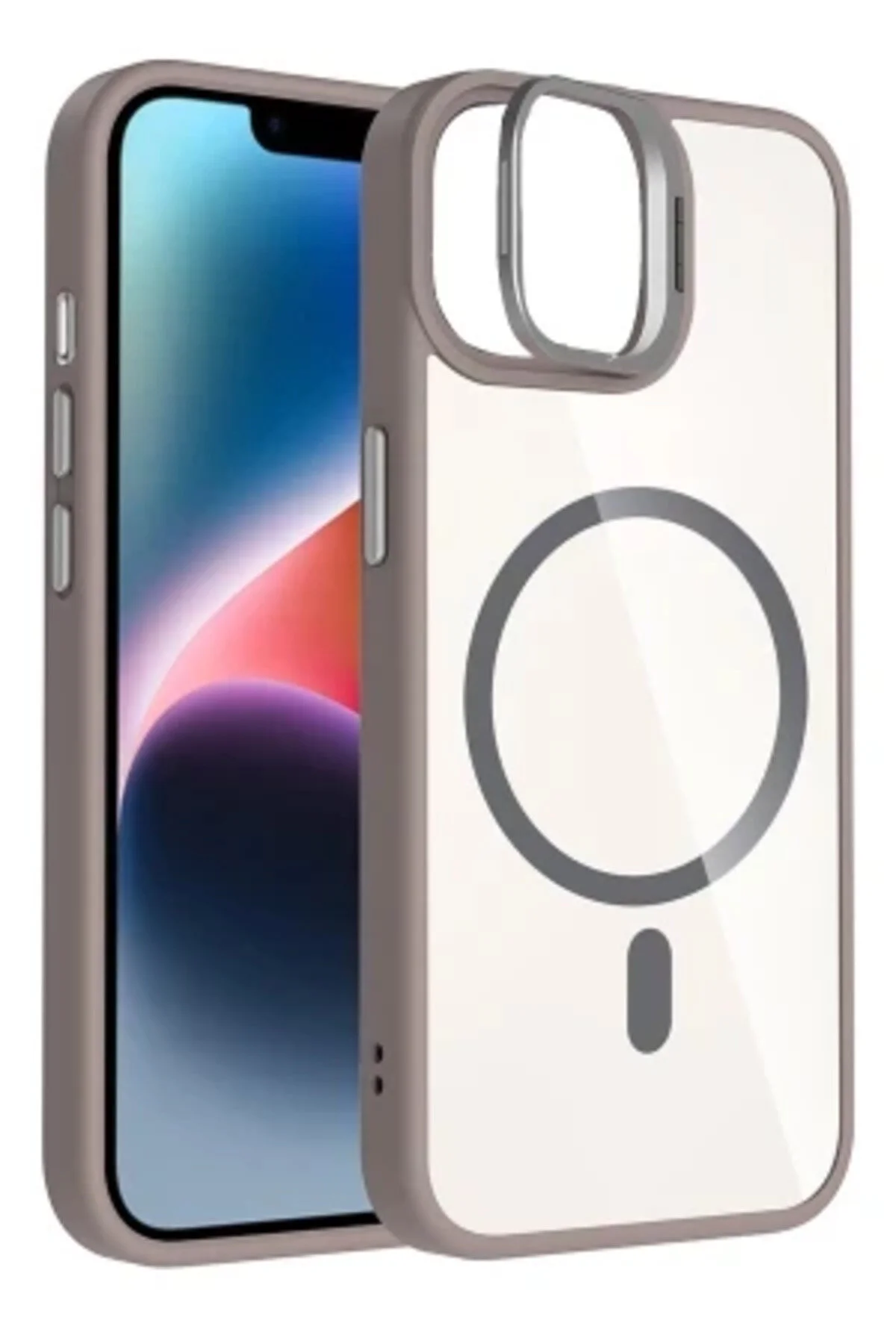 iPhone 11 İçin Uyumlu Standlı ve Kamera Lens Hediyeli Wireless Şarj Özellikli Ultra Lüks Kılıf