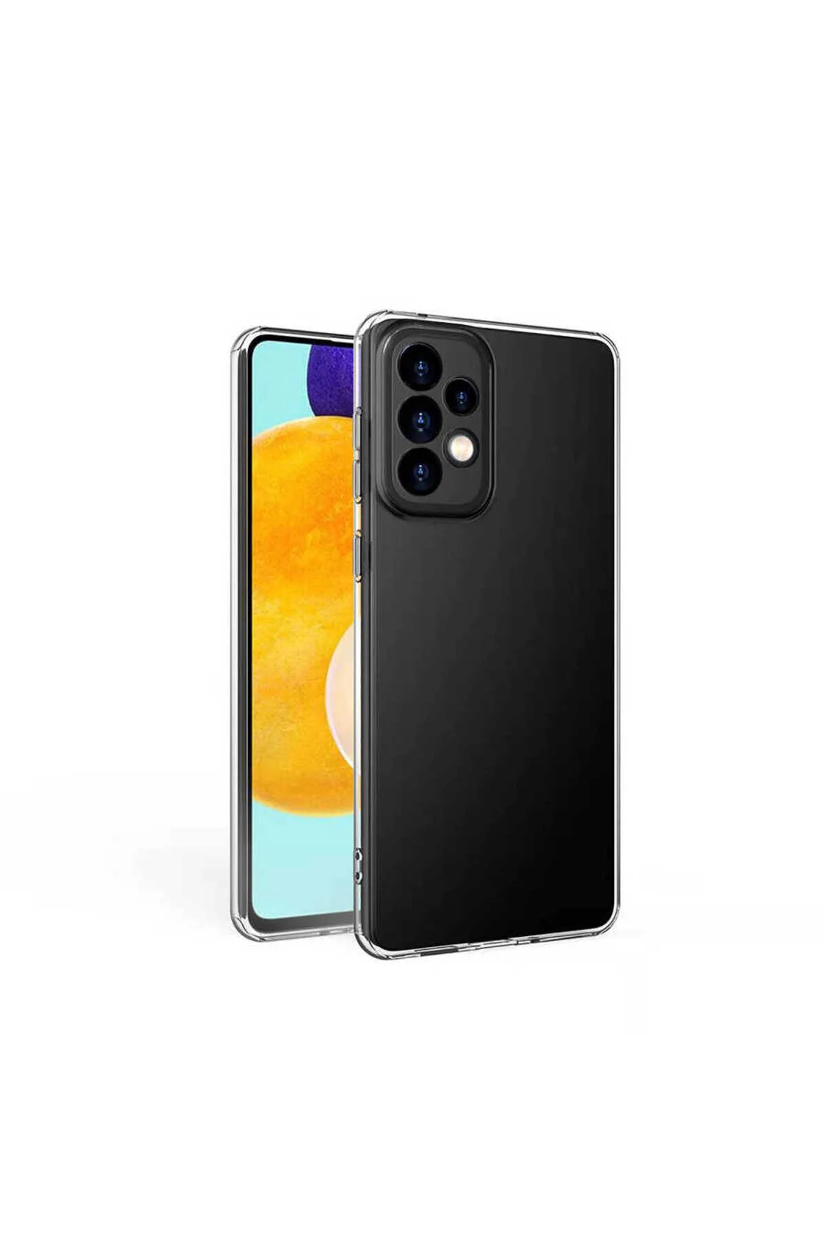 Galaxy A73 Uyumlu Kılıf Şeffaf Ve Esnek Kamera Korumalı Silikon Kapak