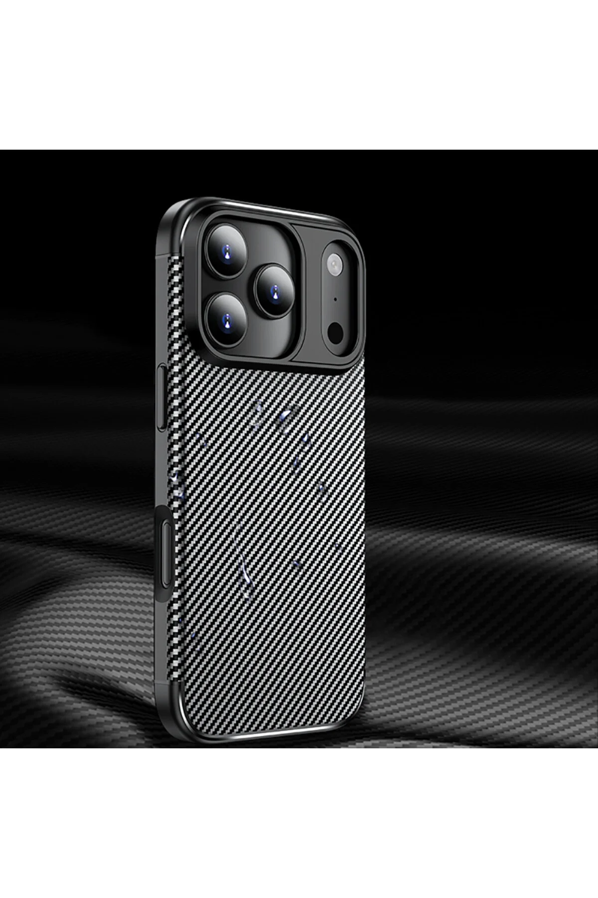Xiaomi Redmi A5 4G Kılıf Kamera Korumalı Darbe Emici Karbon Fiber Desenli Kapak